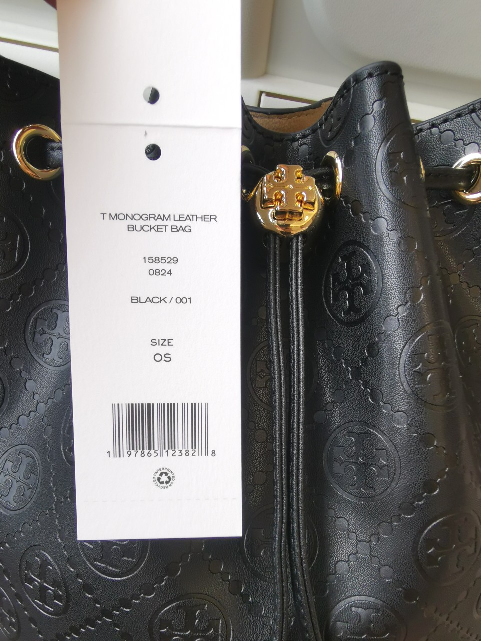 Tory Burch 新品1615牛浮雕皮压花水桶