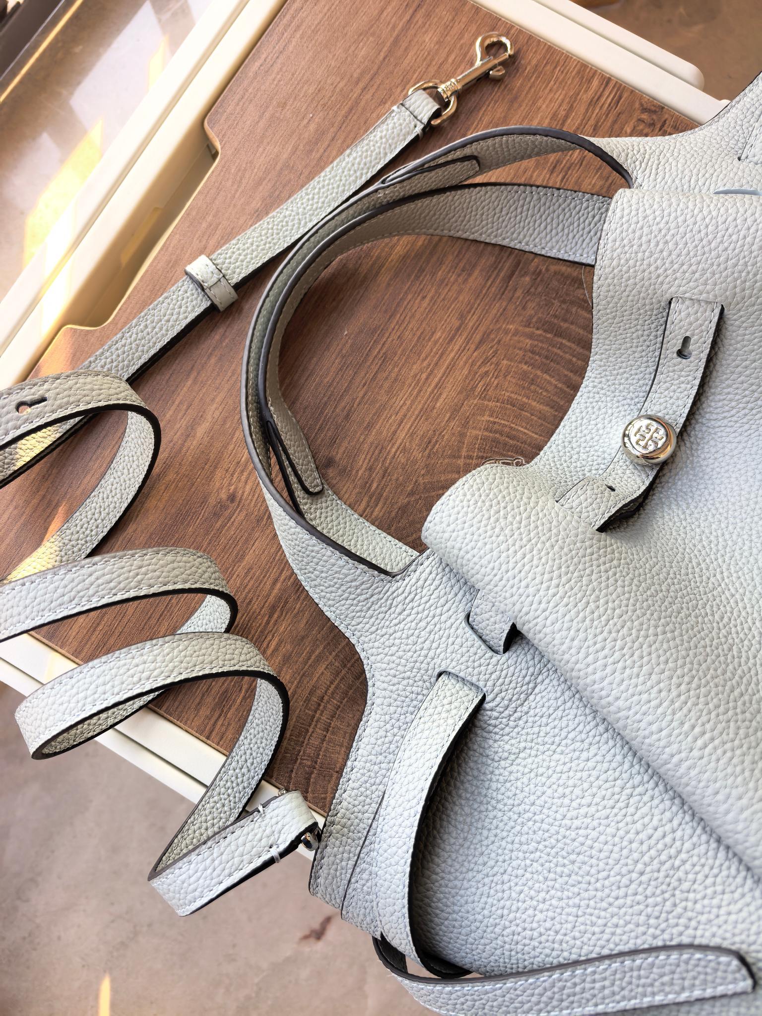 Tory Burch Toryburch全新抽绳购物托特包