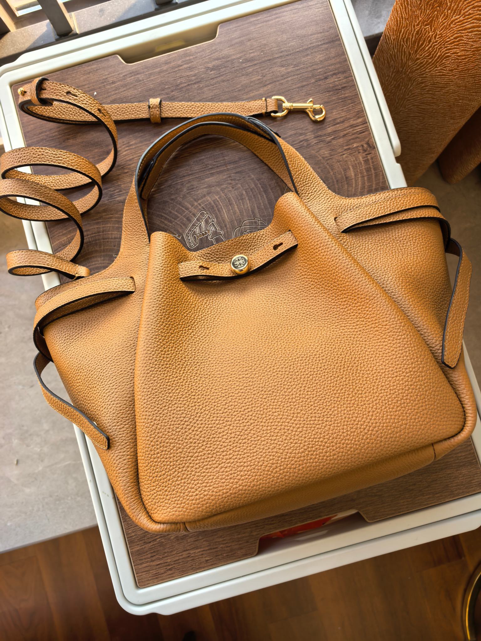 Tory Burch Toryburch全新抽绳购物托特包