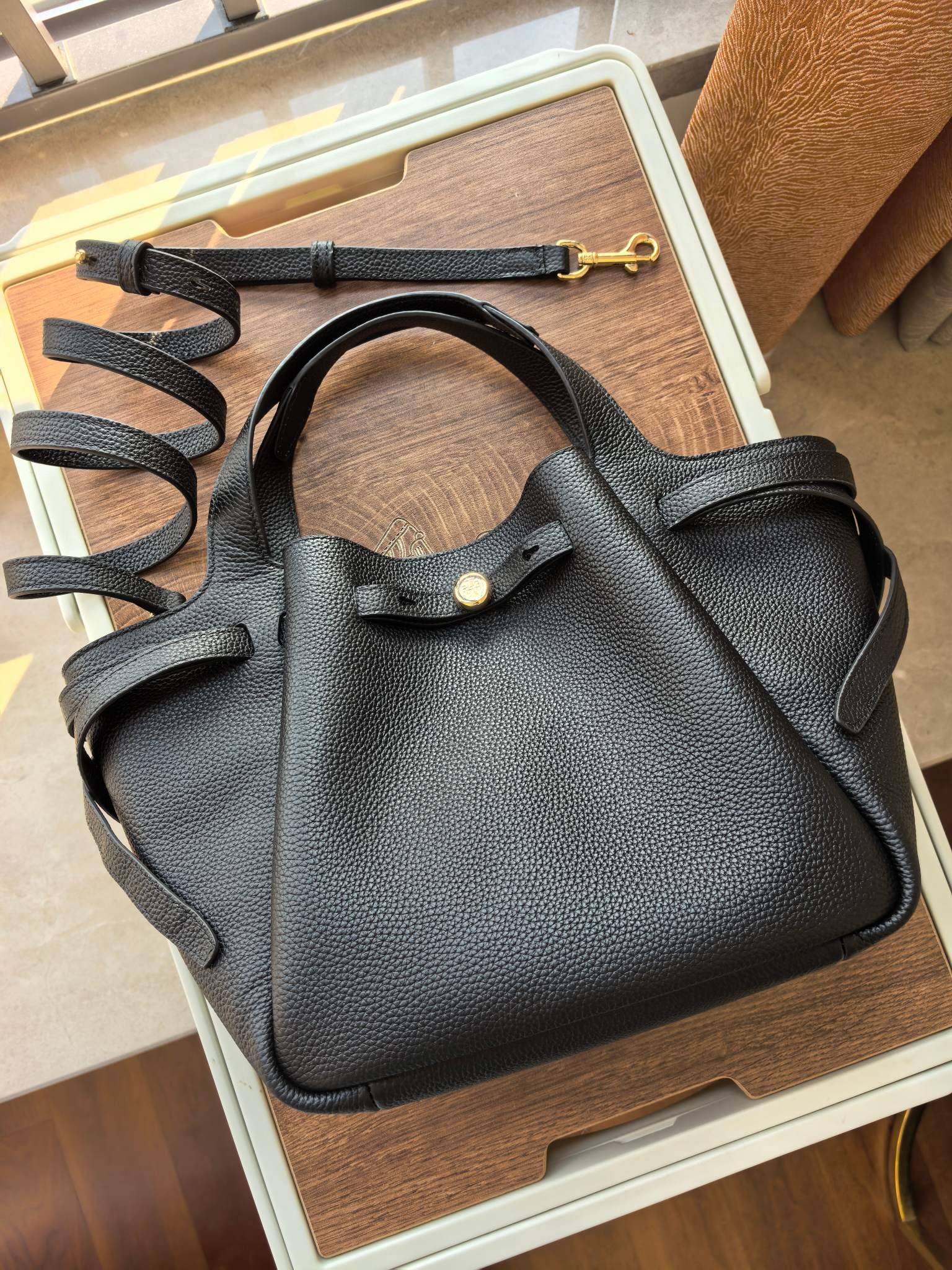 Tory Burch Toryburch全新抽绳购物托特包