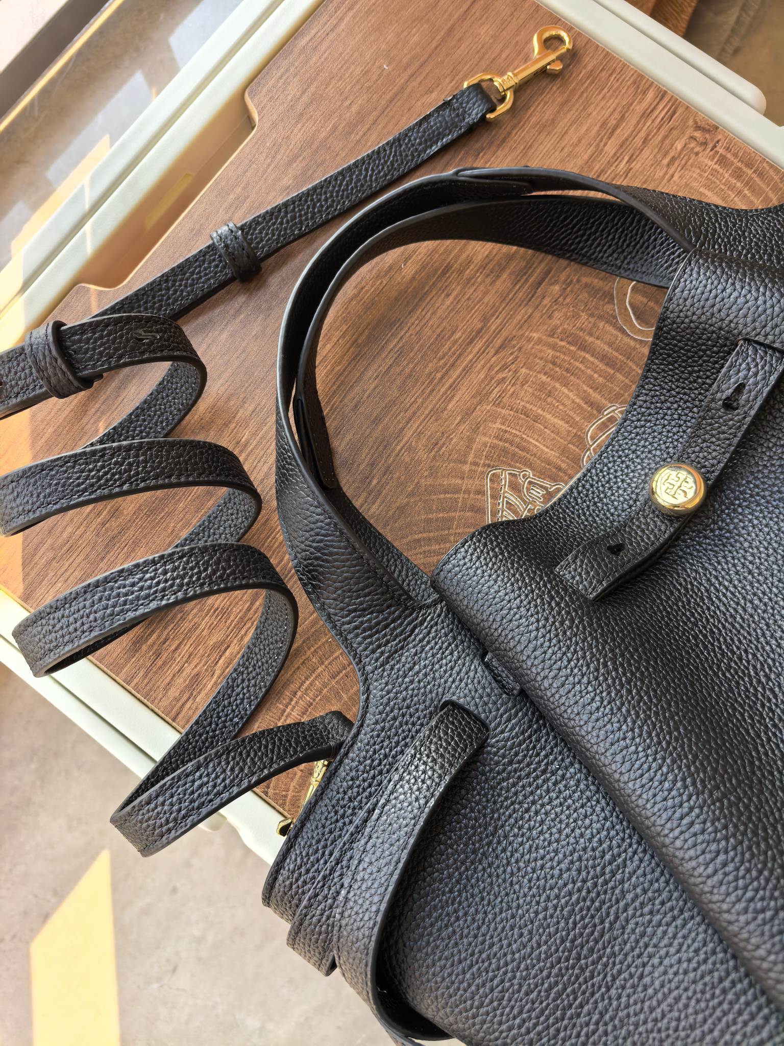 Tory Burch Toryburch全新抽绳购物托特包