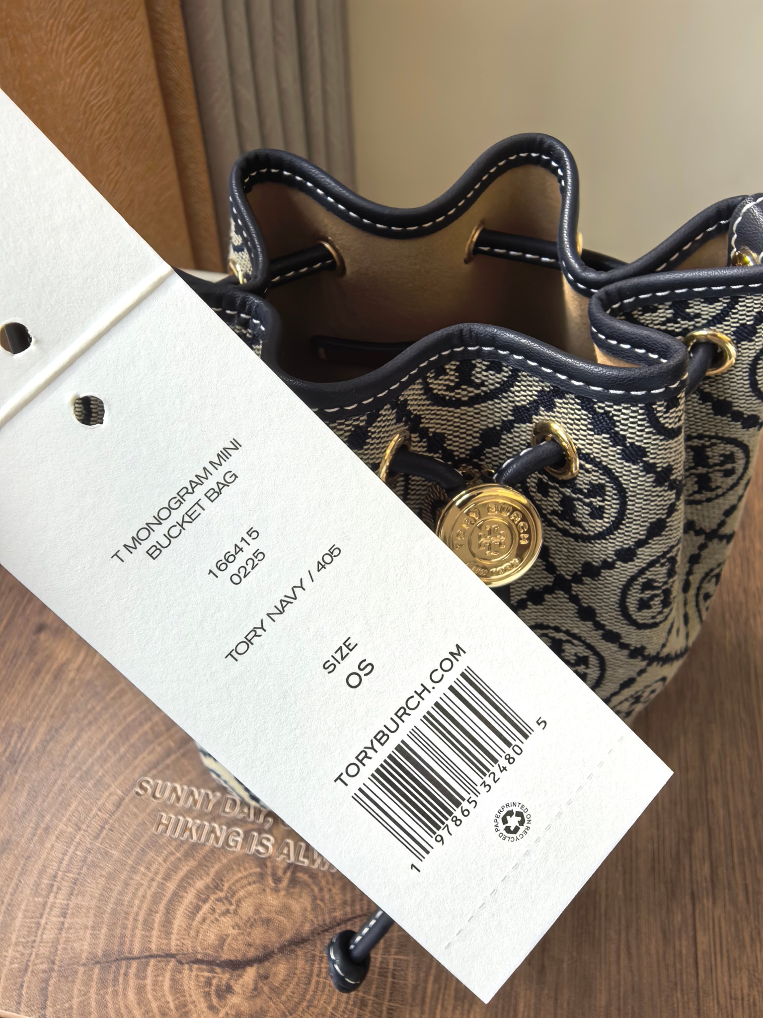 Tory Burch ToryBurch（新款1616A）老花水桶包 TMonogram图案 融合提花织物