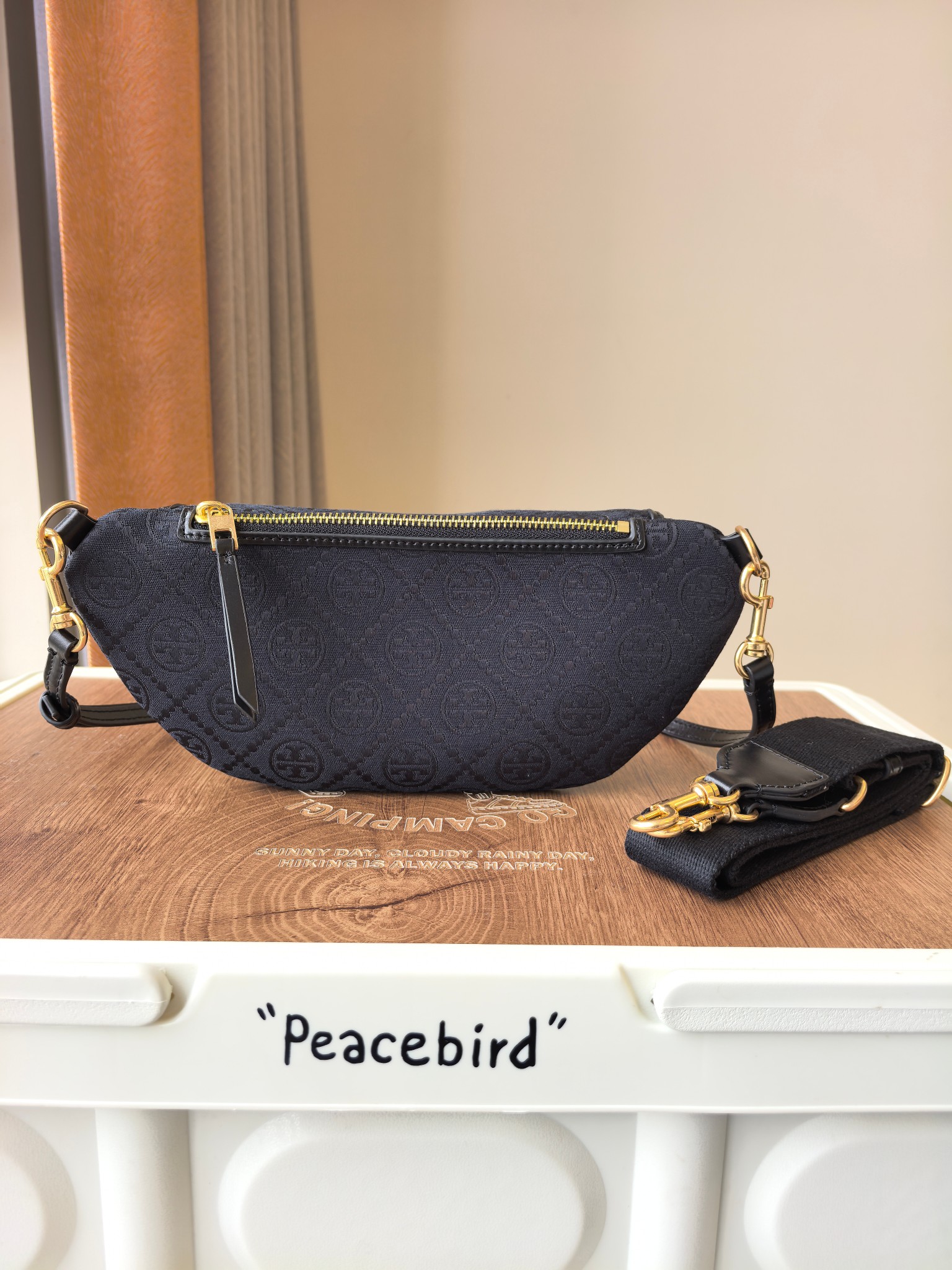 Tory Burch ToryBurch新款蓝花，黑花腰包 休闲 慵懒老钱风