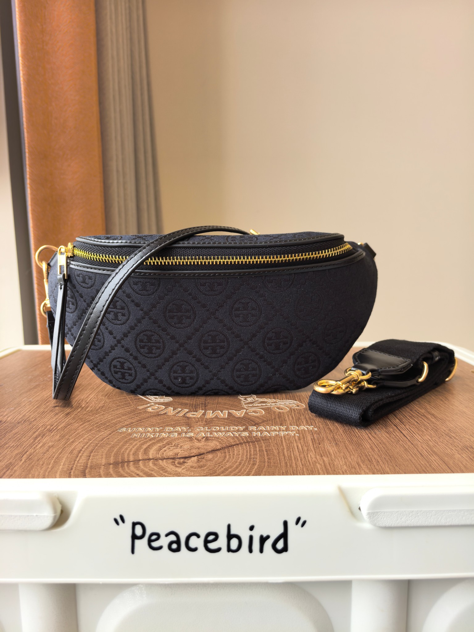Tory Burch ToryBurch新款蓝花，黑花腰包 休闲 慵懒老钱风