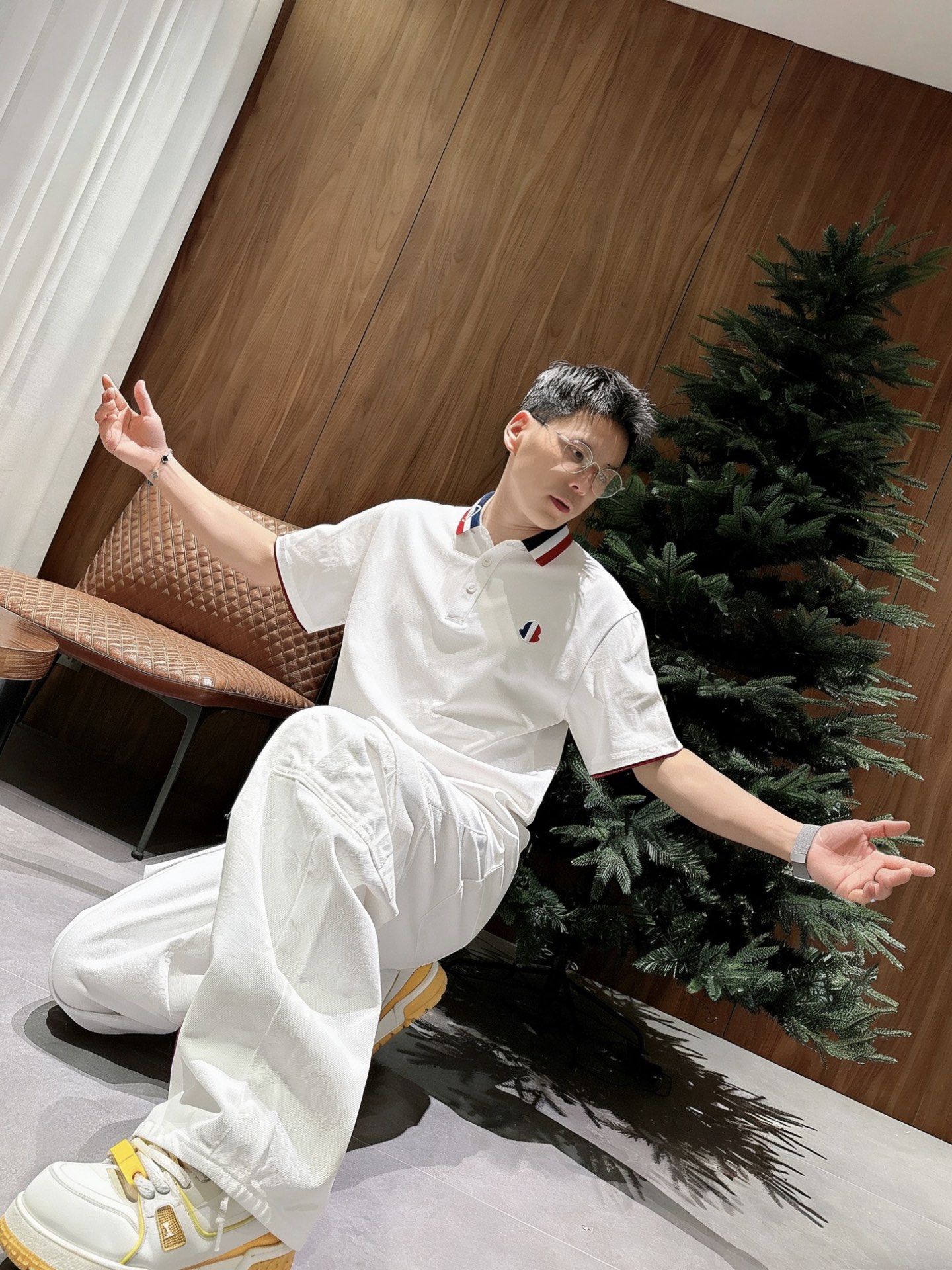 蒙口Moncler 经典三色撞色领刺绣短袖Polo衫 男士商务休闲翻领上衣尺码：M-3XL码▪️ 采用高