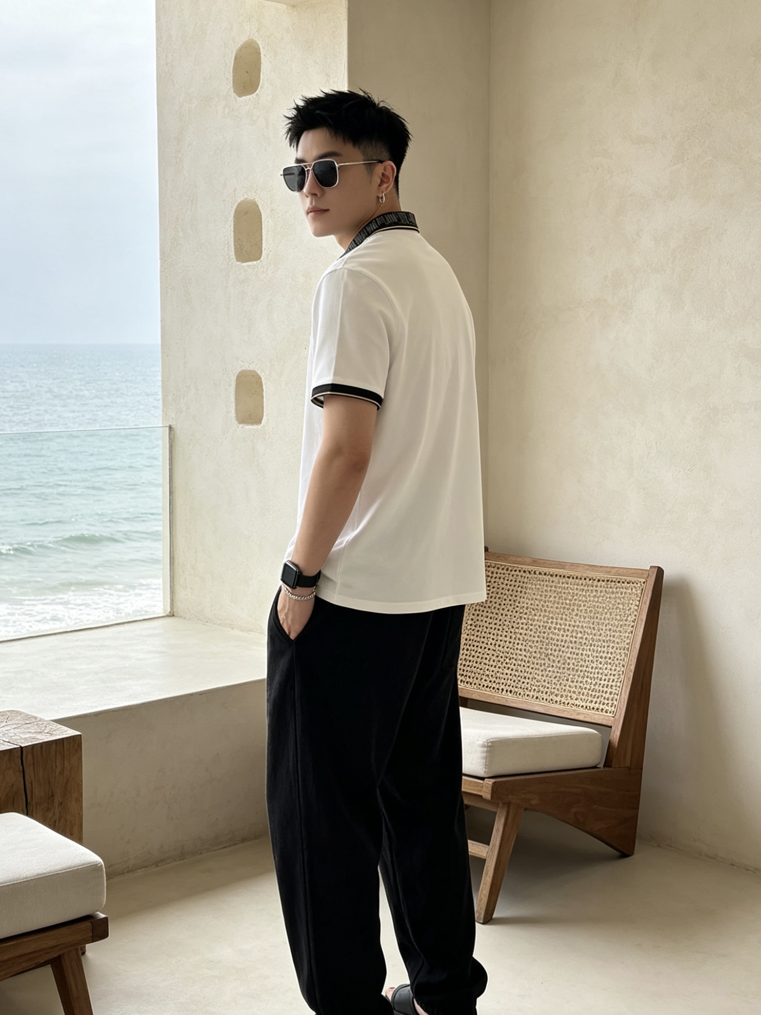 🔥 芬迪 FENDI 双F老花领刺绣短袖Polo衫📏 尺码：M-3XL💎 面料工艺甄选高支精梳珠地棉，触