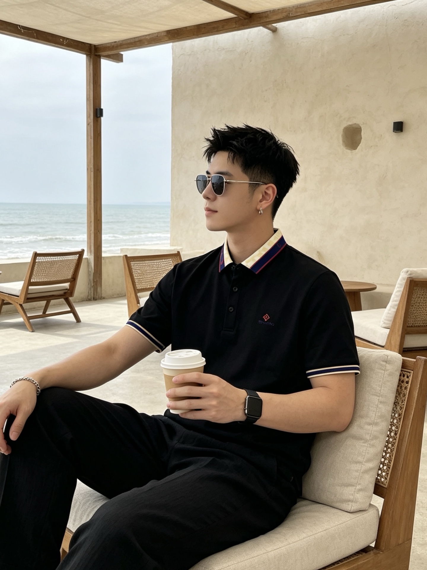 🔥 路易威登 Louis Vuitton 棋盘格领刺绣短袖Polo衫📏 尺码：M-3XL💎 面料工艺甄选