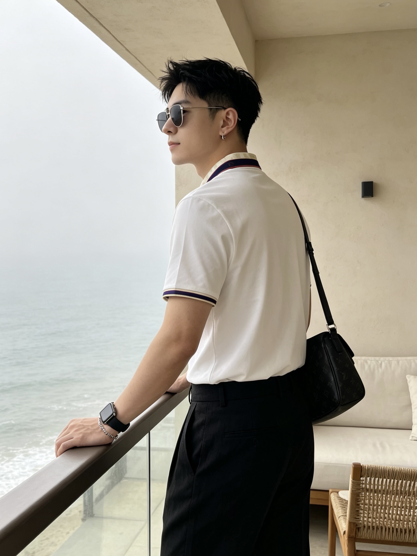 🔥 路易威登 Louis Vuitton 棋盘格领刺绣短袖Polo衫📏 尺码：M-3XL💎 面料工艺甄选