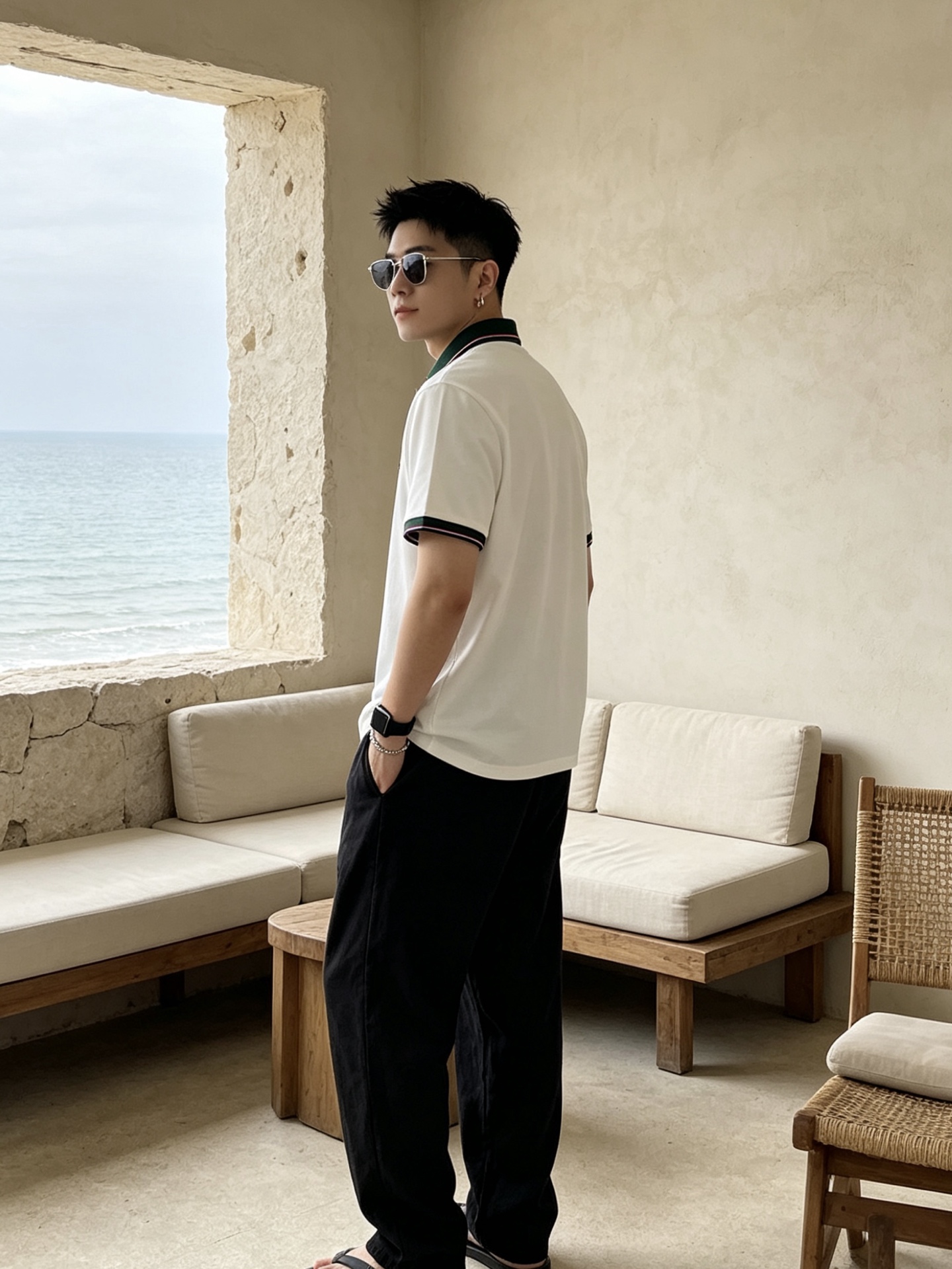 🔥 盟可睐 Moncler 绿领织带刺绣短袖Polo衫📏 尺码：M-3XL💎 面料工艺甄选高支精梳珠地棉