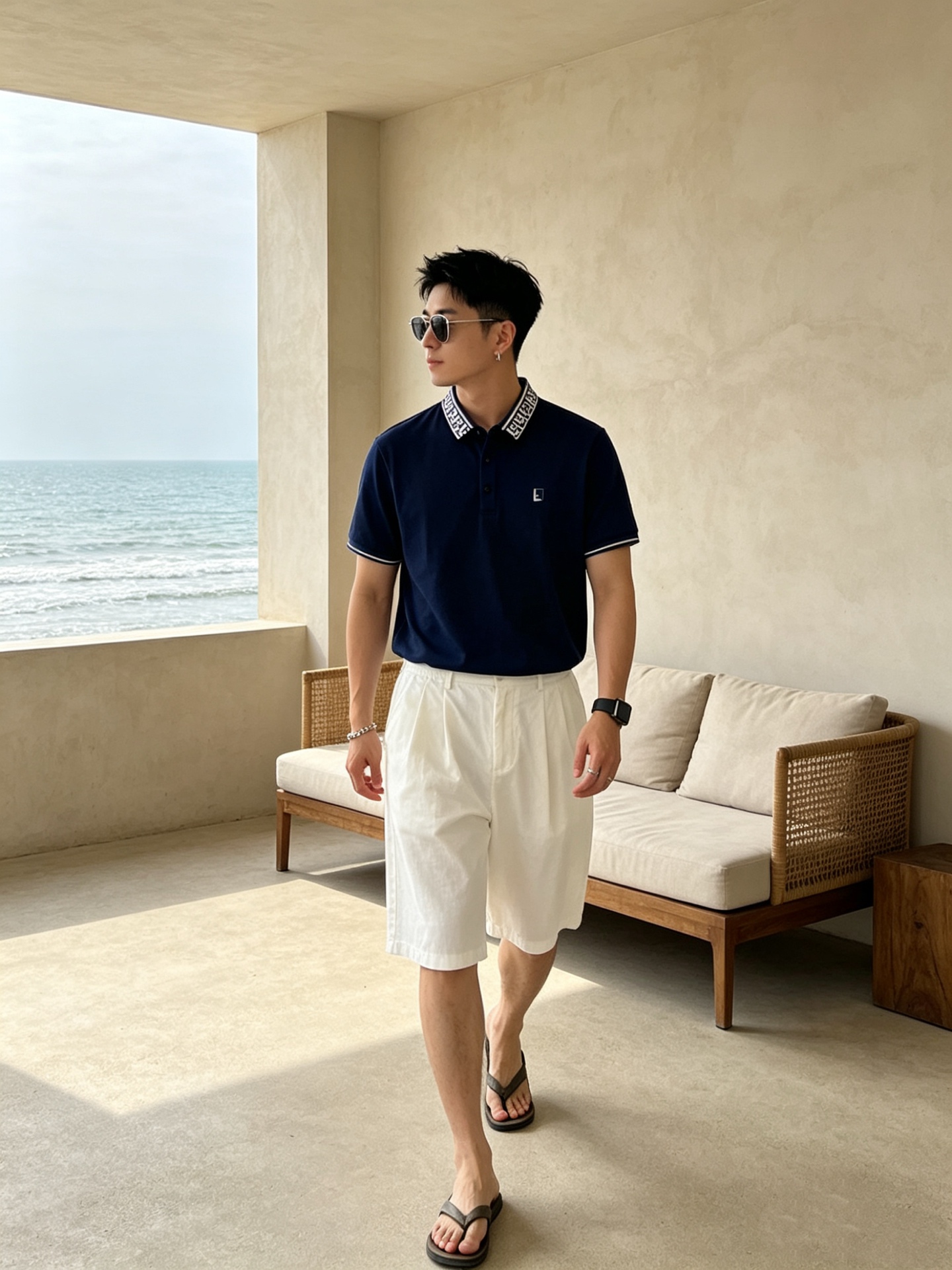 🔥 芬迪 FENDI 双F老花领刺绣短袖Polo衫📏 尺码：M-3XL💎 面料工艺甄选高支精梳珠地棉，触