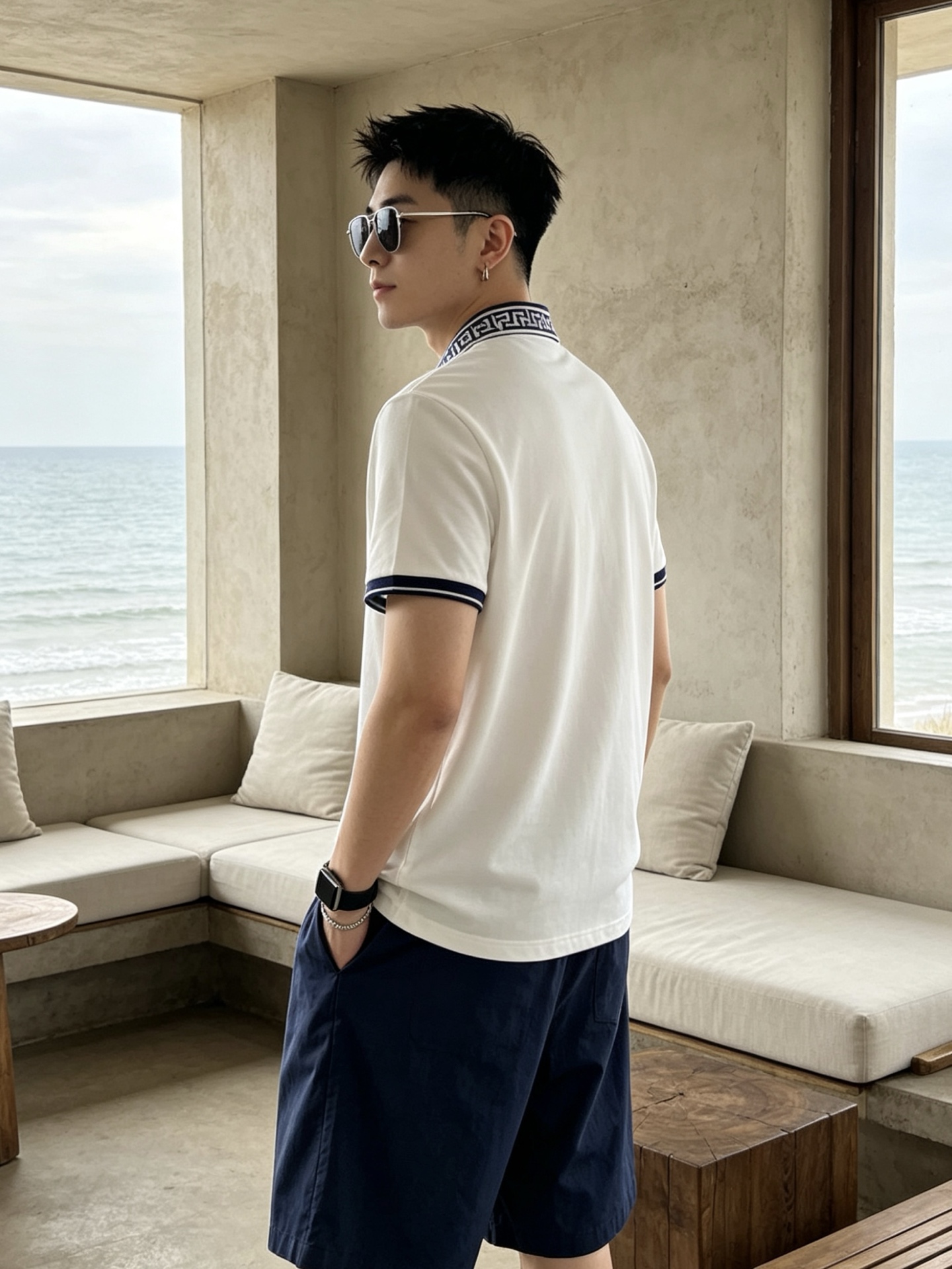 🔥 芬迪 FENDI 双F老花领刺绣短袖Polo衫📏 尺码：M-3XL💎 面料工艺甄选高支精梳珠地棉，触