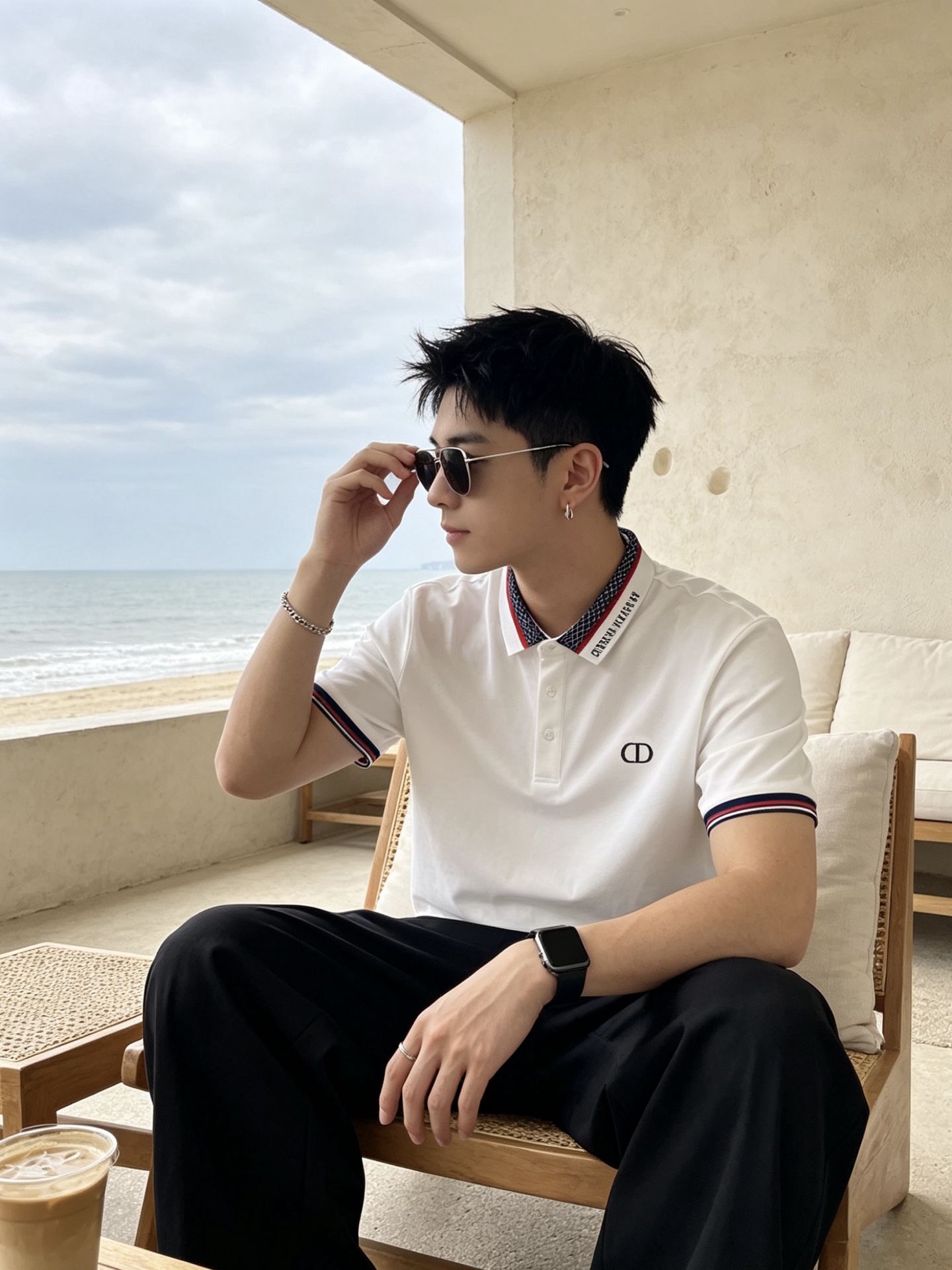 🔥 迪奥 Christian Dior 字母织带领CD刺绣短袖Polo衫📏 尺码：M-3XL💎 面料工艺