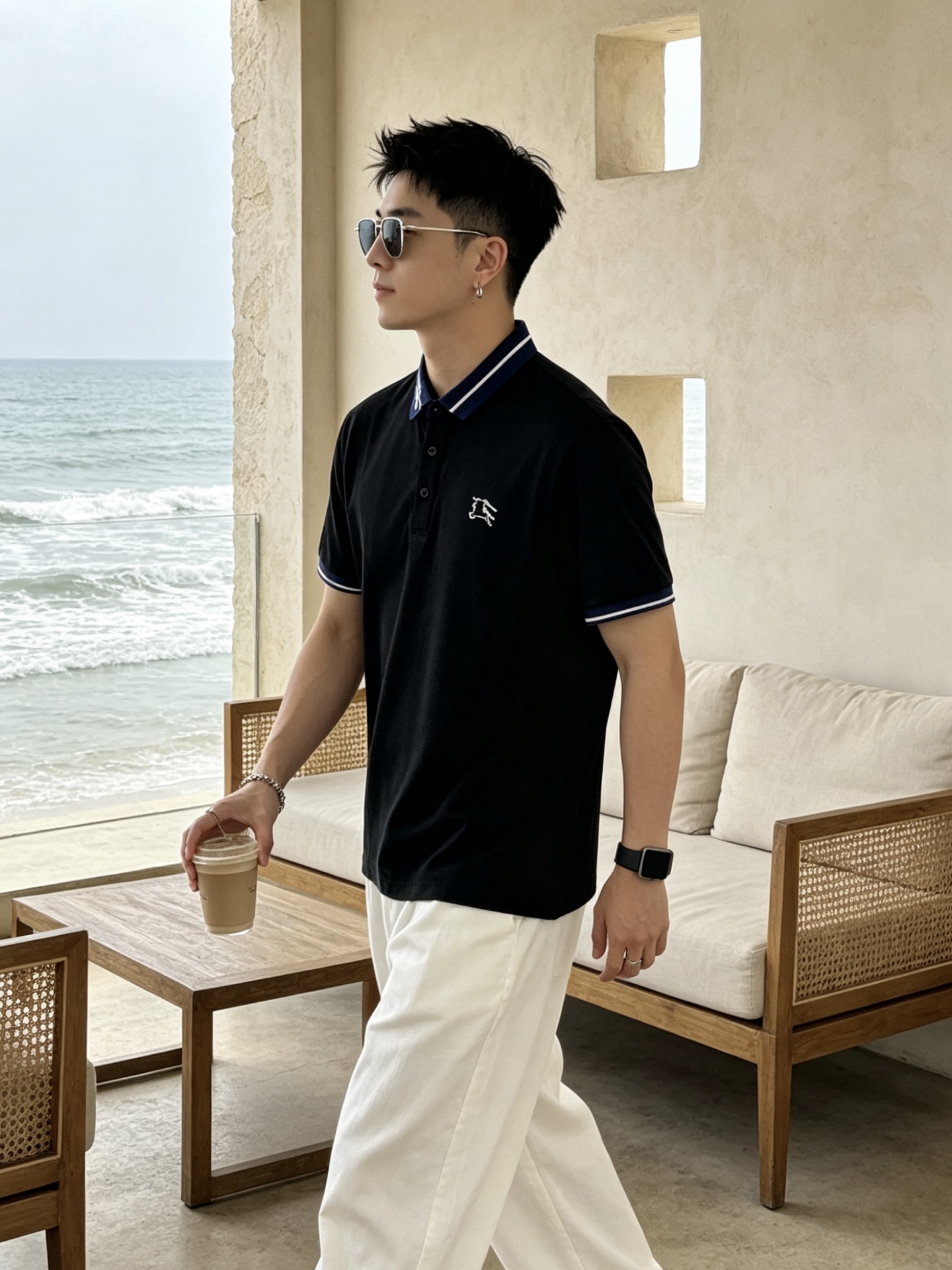 🔥 博柏利 Burberry 骑士标领刺绣短袖Polo衫📏 尺码：M-3XL💎 面料工艺甄选高支精梳珠地