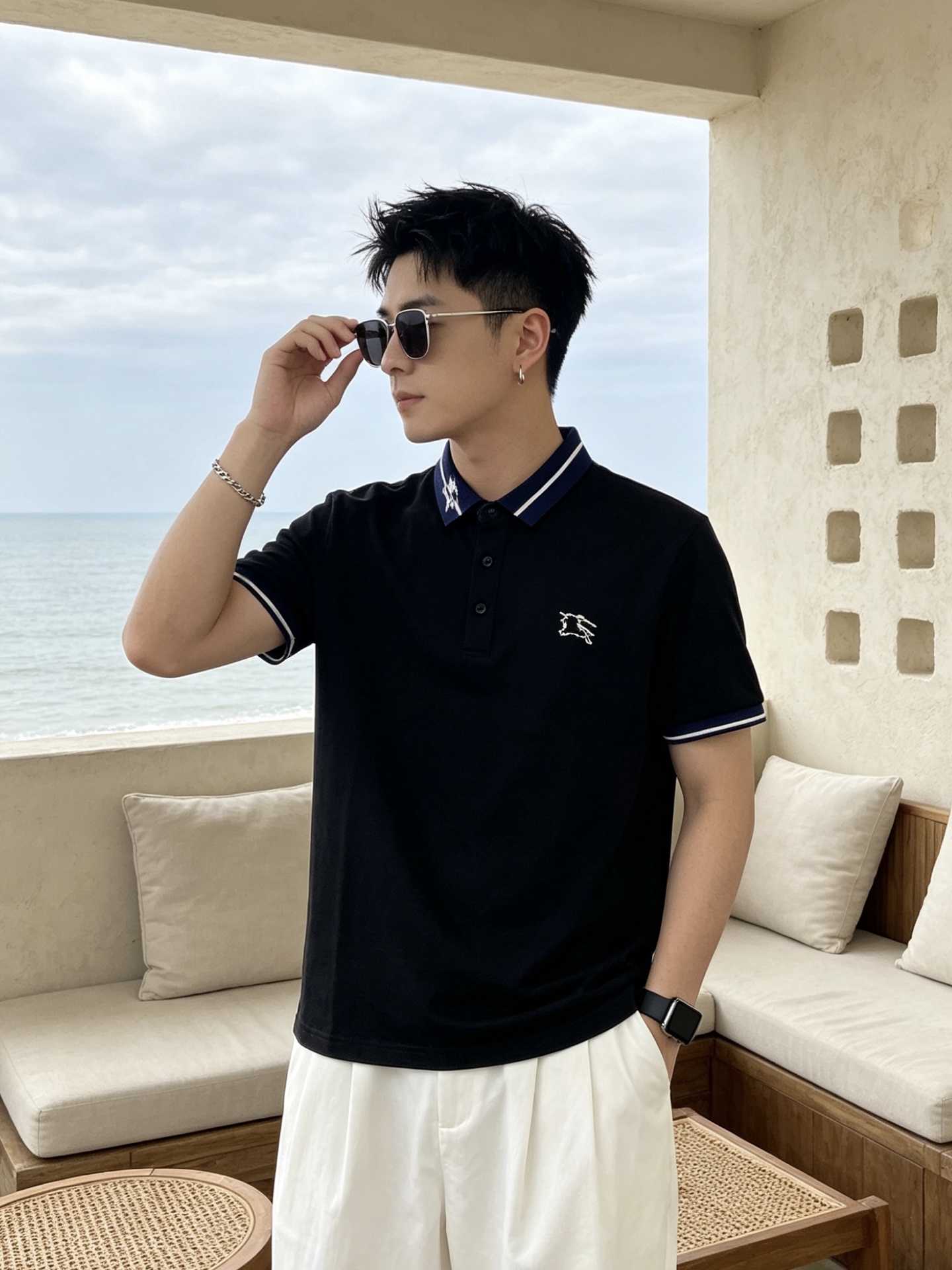 🔥 博柏利 Burberry 骑士标领刺绣短袖Polo衫📏 尺码：M-3XL💎 面料工艺甄选高支精梳珠地