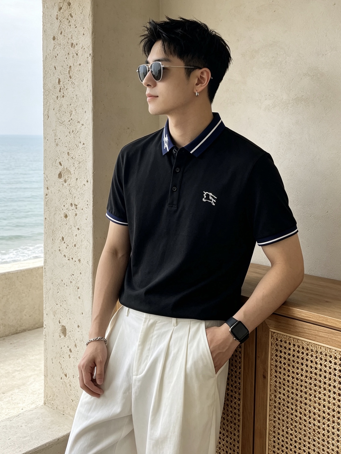 🔥 博柏利 Burberry 骑士标领刺绣短袖Polo衫📏 尺码：M-3XL💎 面料工艺甄选高支精梳珠地