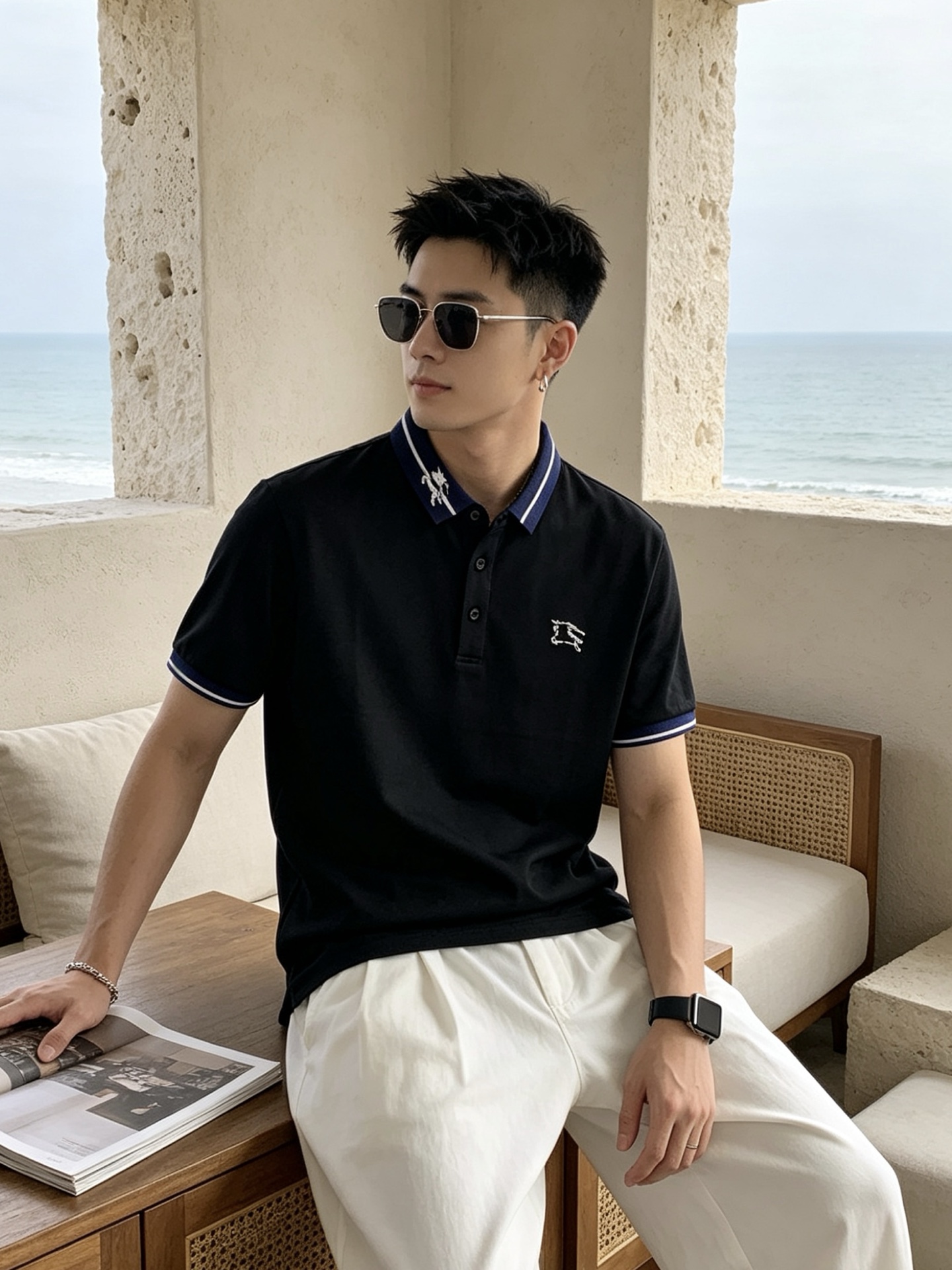 🔥 博柏利 Burberry 骑士标领刺绣短袖Polo衫📏 尺码：M-3XL💎 面料工艺甄选高支精梳珠地