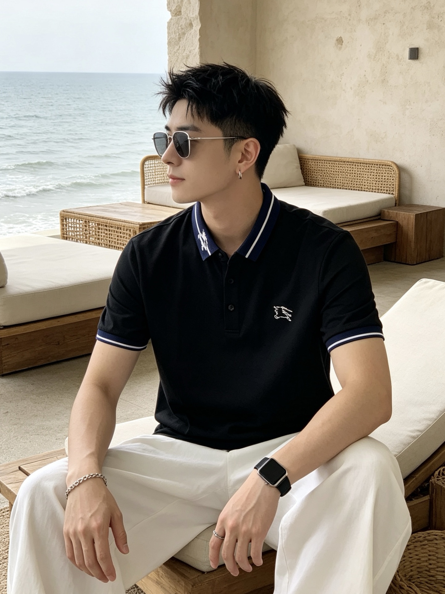 🔥 博柏利 Burberry 骑士标领刺绣短袖Polo衫📏 尺码：M-3XL💎 面料工艺甄选高支精梳珠地