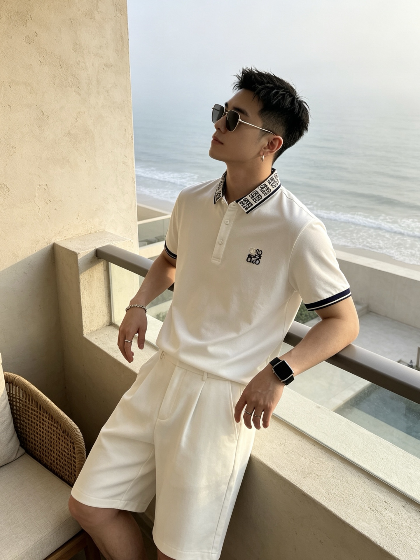 🔥 罗意威 LOEWE 老花领刺绣短袖Polo衫📏 尺码：M-3XL💎 面料工艺甄选高支精梳珠地棉，触感