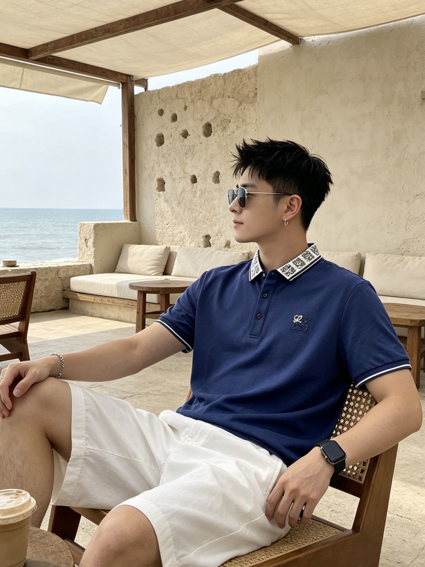 🔥 罗意威 LOEWE 老花领刺绣短袖Polo衫📏 尺码：M-3XL💎 面料工艺甄选高支精梳珠地棉，触感