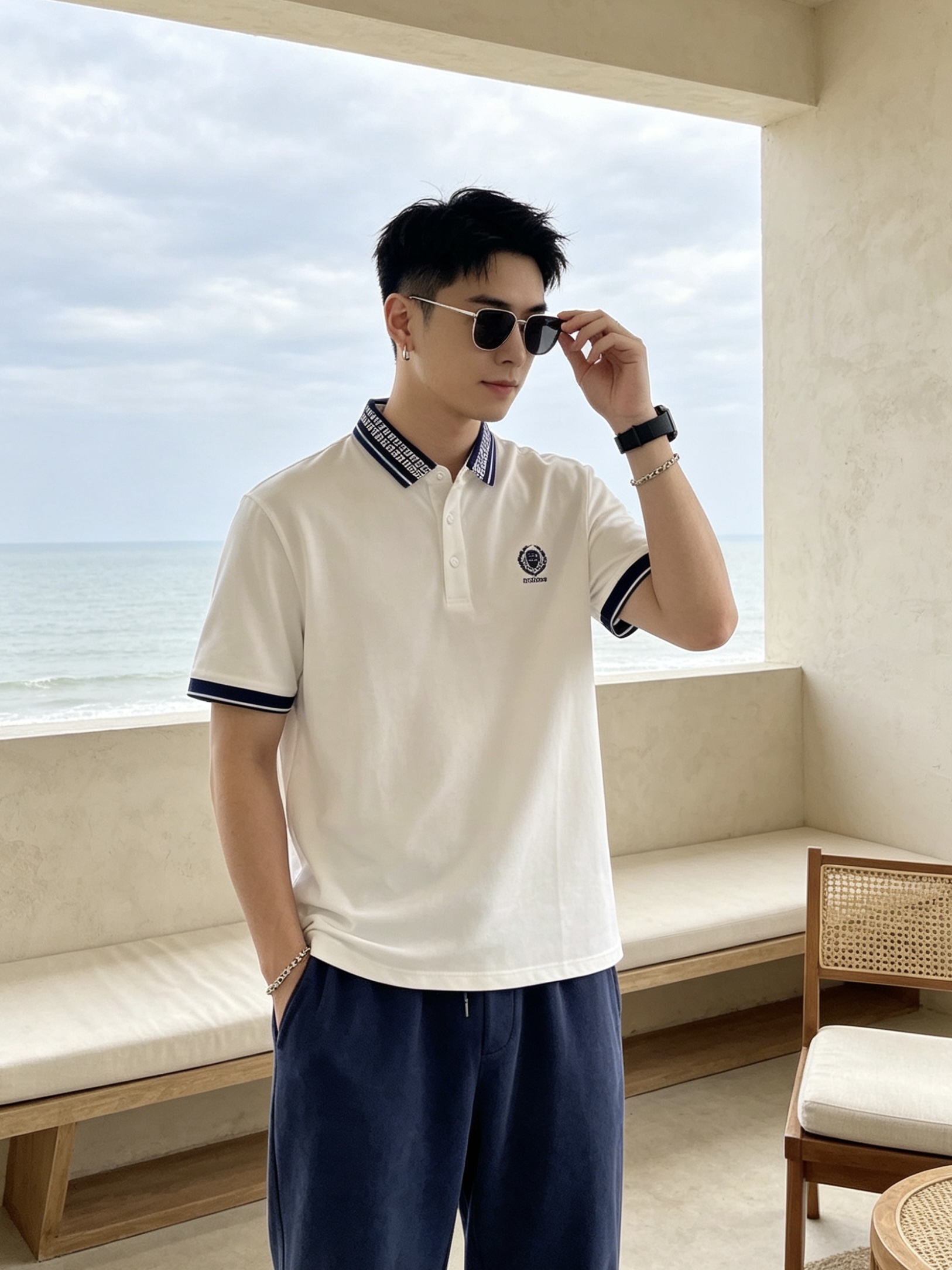 🔥 纪梵希 GIVENCHY 回纹领刺绣短袖Polo衫📏 尺码：M-3XL💎 面料工艺甄选高支精梳珠地棉