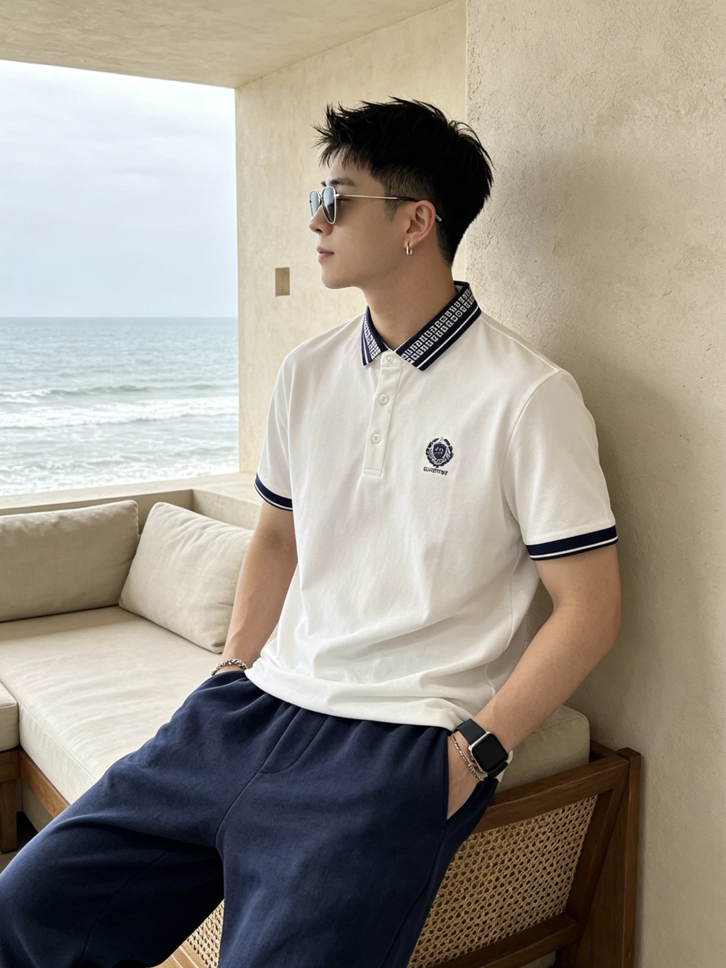 🔥 纪梵希 GIVENCHY 回纹领刺绣短袖Polo衫📏 尺码：M-3XL💎 面料工艺甄选高支精梳珠地棉