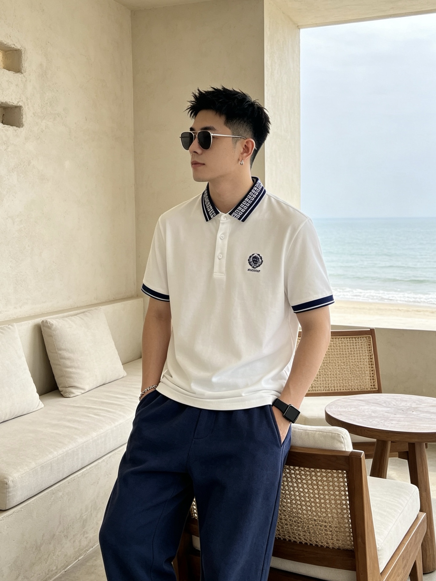 🔥 纪梵希 GIVENCHY 回纹领刺绣短袖Polo衫📏 尺码：M-3XL💎 面料工艺甄选高支精梳珠地棉