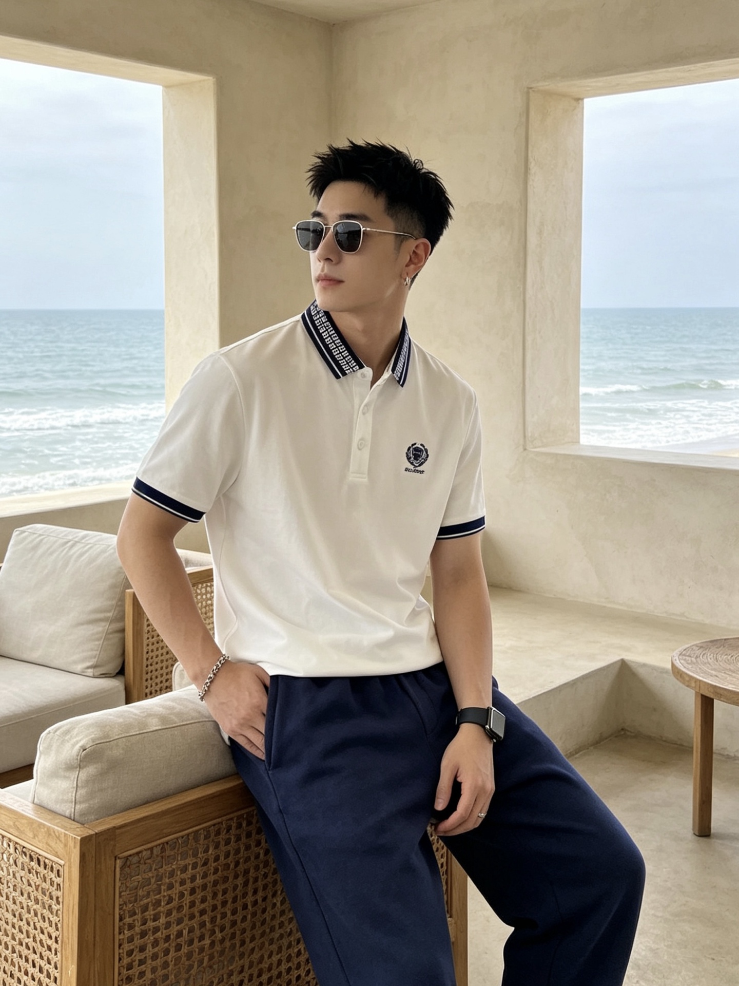 🔥 纪梵希 GIVENCHY 回纹领刺绣短袖Polo衫📏 尺码：M-3XL💎 面料工艺甄选高支精梳珠地棉