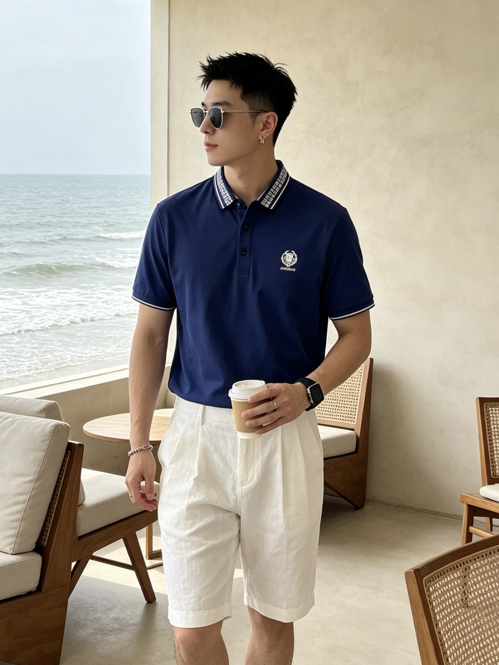 🔥 纪梵希 GIVENCHY 回纹领刺绣短袖Polo衫📏 尺码：M-3XL💎 面料工艺甄选高支精梳珠地棉