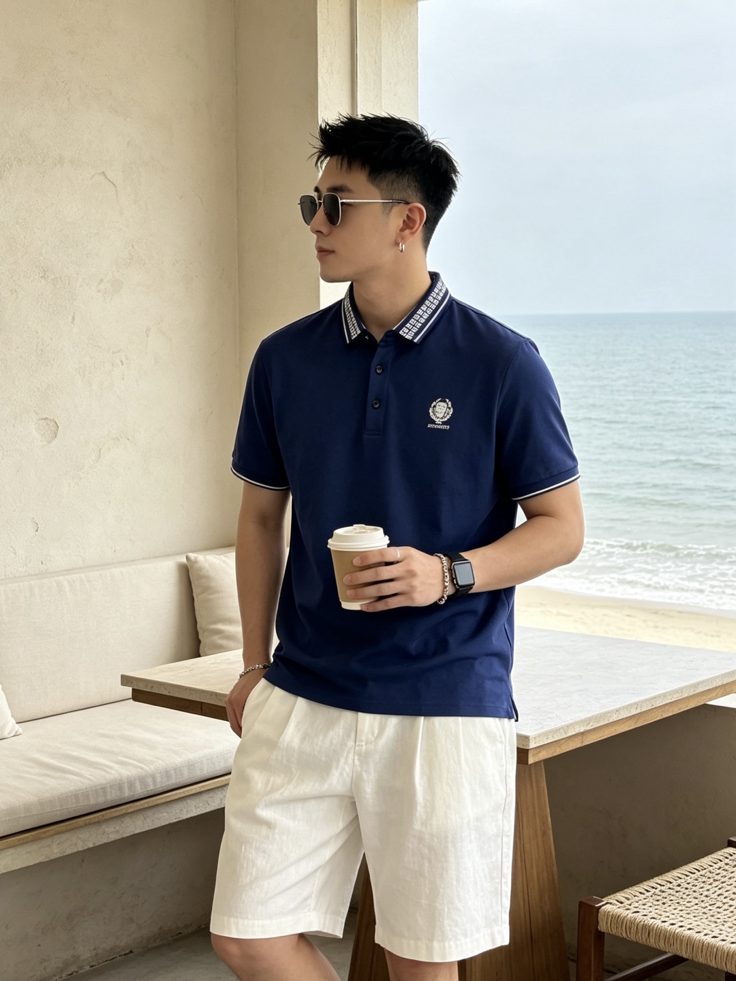 🔥 纪梵希 GIVENCHY 回纹领刺绣短袖Polo衫📏 尺码：M-3XL💎 面料工艺甄选高支精梳珠地棉