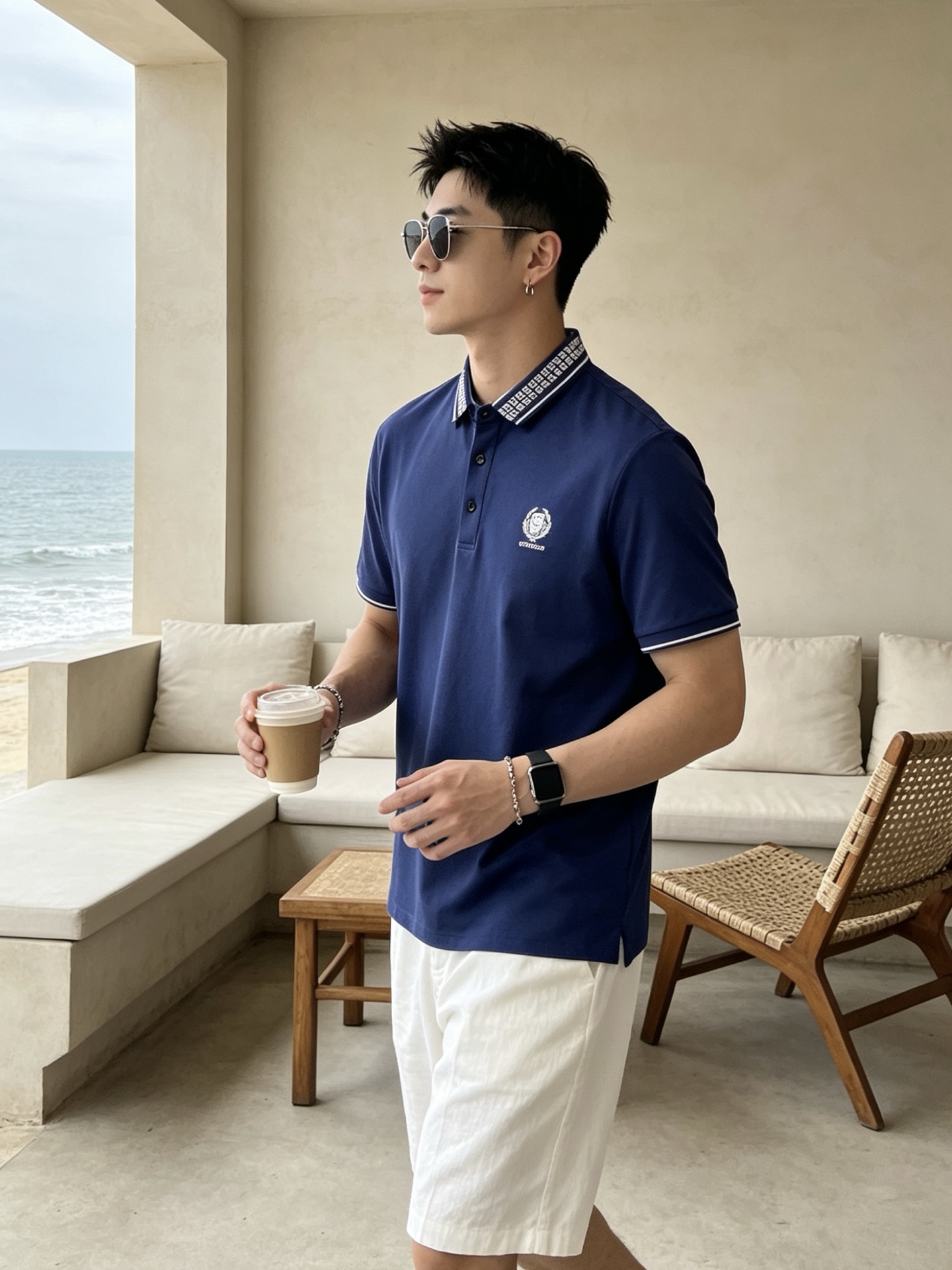 🔥 纪梵希 GIVENCHY 回纹领刺绣短袖Polo衫📏 尺码：M-3XL💎 面料工艺甄选高支精梳珠地棉