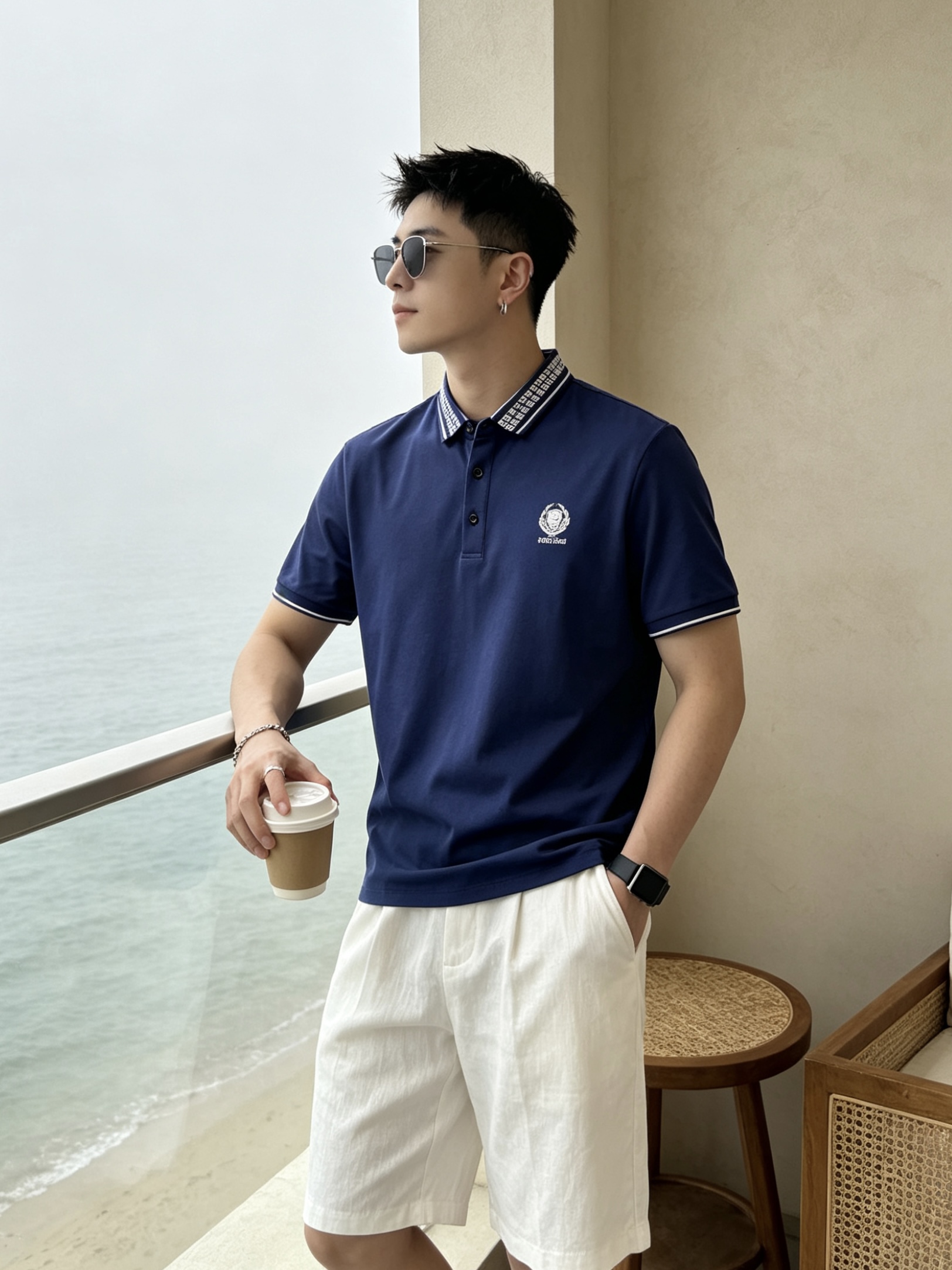 🔥 纪梵希 GIVENCHY 回纹领刺绣短袖Polo衫📏 尺码：M-3XL💎 面料工艺甄选高支精梳珠地棉