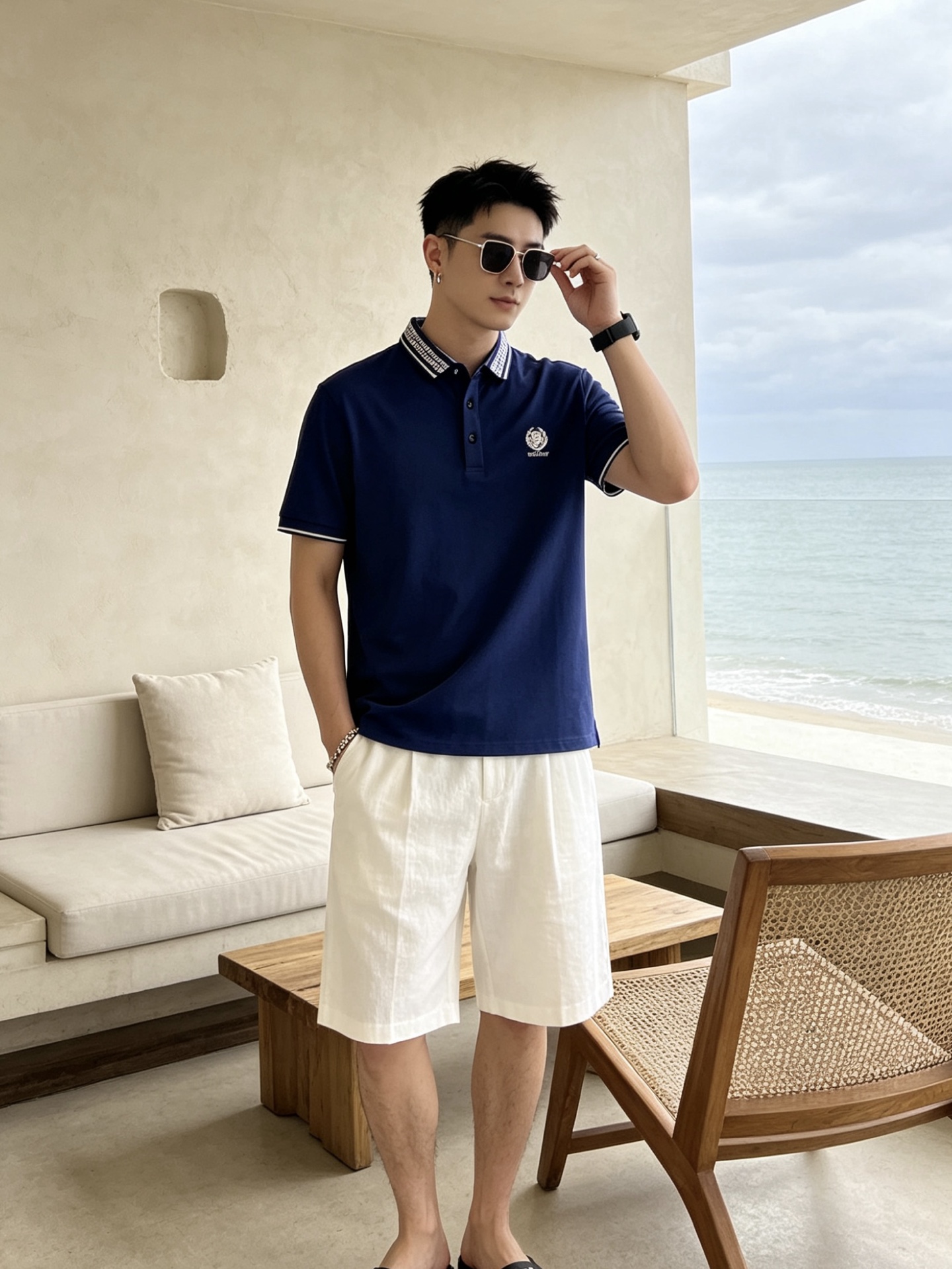 🔥 纪梵希 GIVENCHY 回纹领刺绣短袖Polo衫📏 尺码：M-3XL💎 面料工艺甄选高支精梳珠地棉