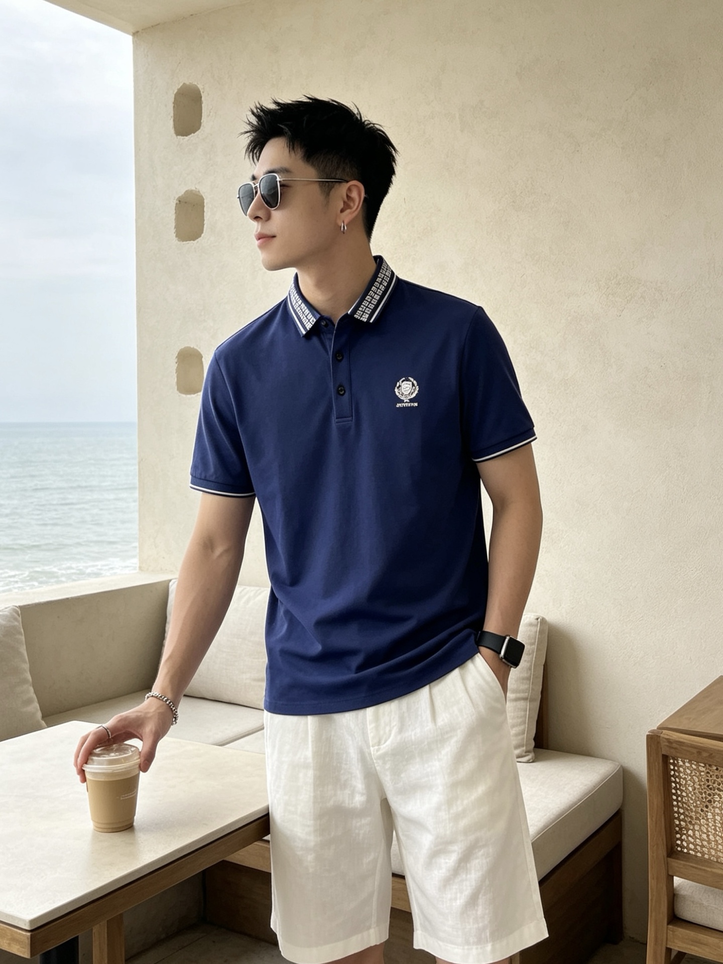 🔥 纪梵希 GIVENCHY 回纹领刺绣短袖Polo衫📏 尺码：M-3XL💎 面料工艺甄选高支精梳珠地棉