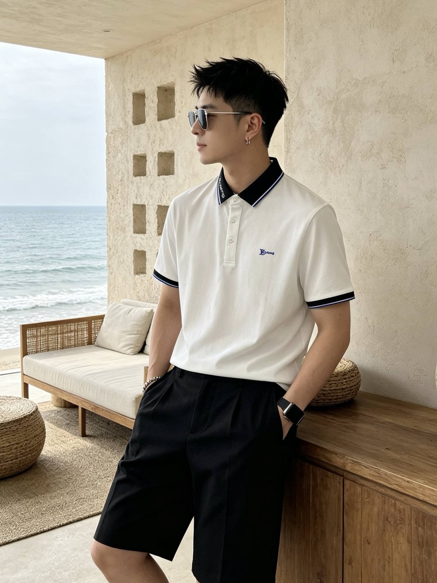 🔥 路易威登 Louis Vuitton 字母领刺绣短袖Polo衫📏 尺码：M-3XL💎 面料工艺甄选高