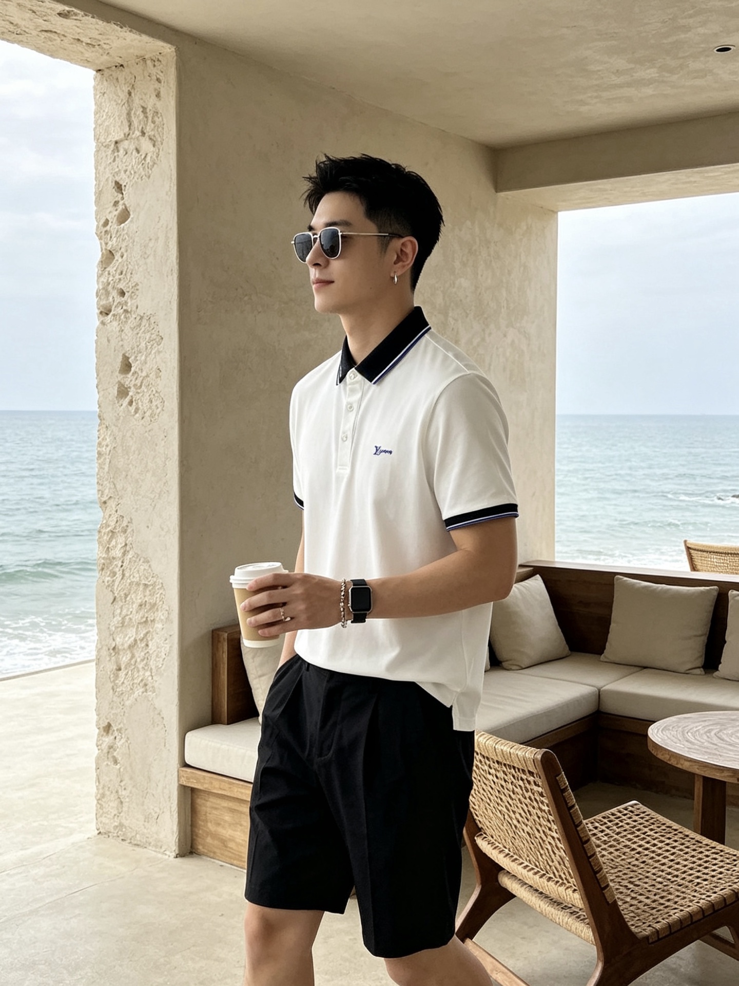 🔥 路易威登 Louis Vuitton 字母领刺绣短袖Polo衫📏 尺码：M-3XL💎 面料工艺甄选高