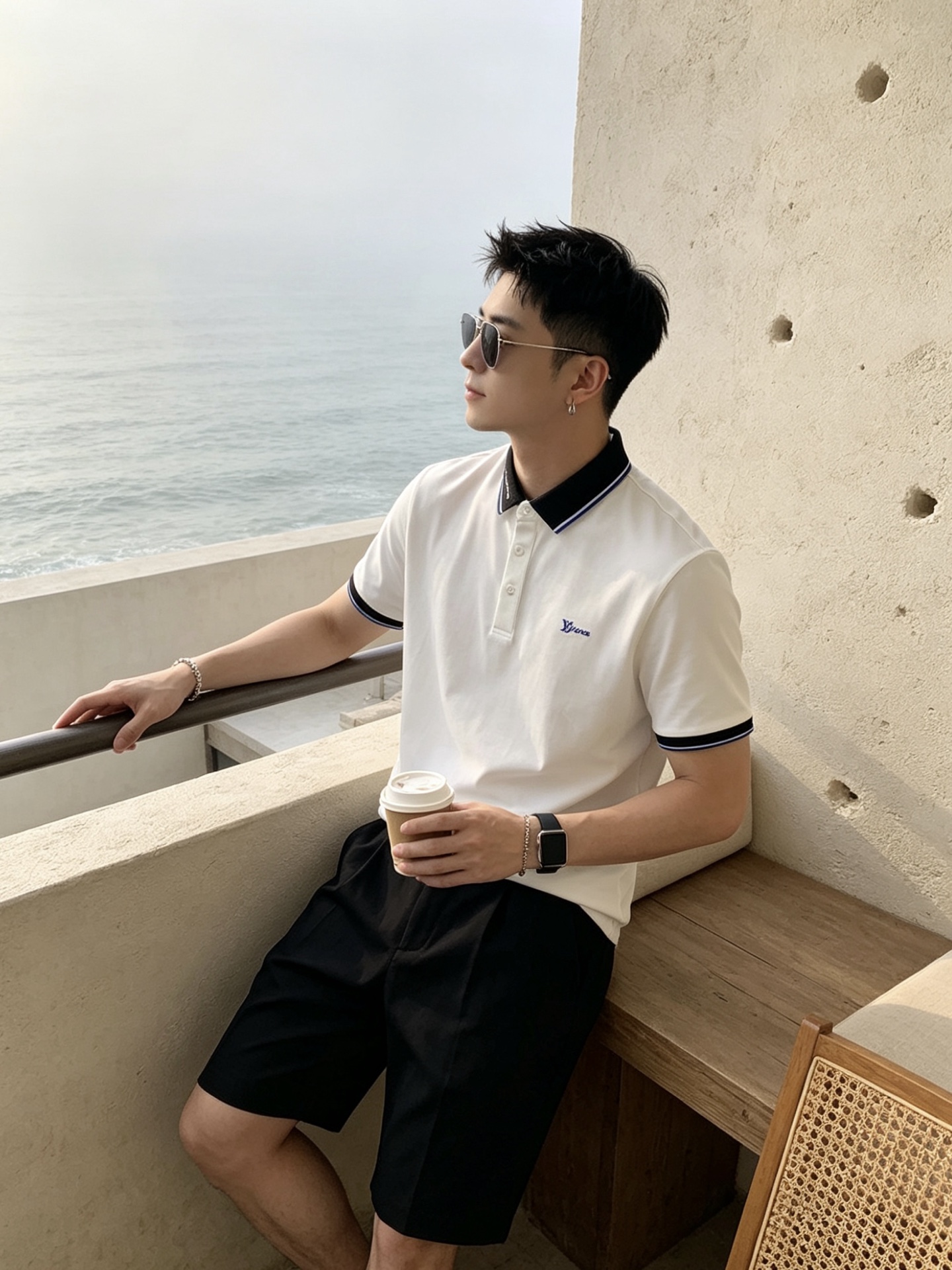 🔥 路易威登 Louis Vuitton 字母领刺绣短袖Polo衫📏 尺码：M-3XL💎 面料工艺甄选高