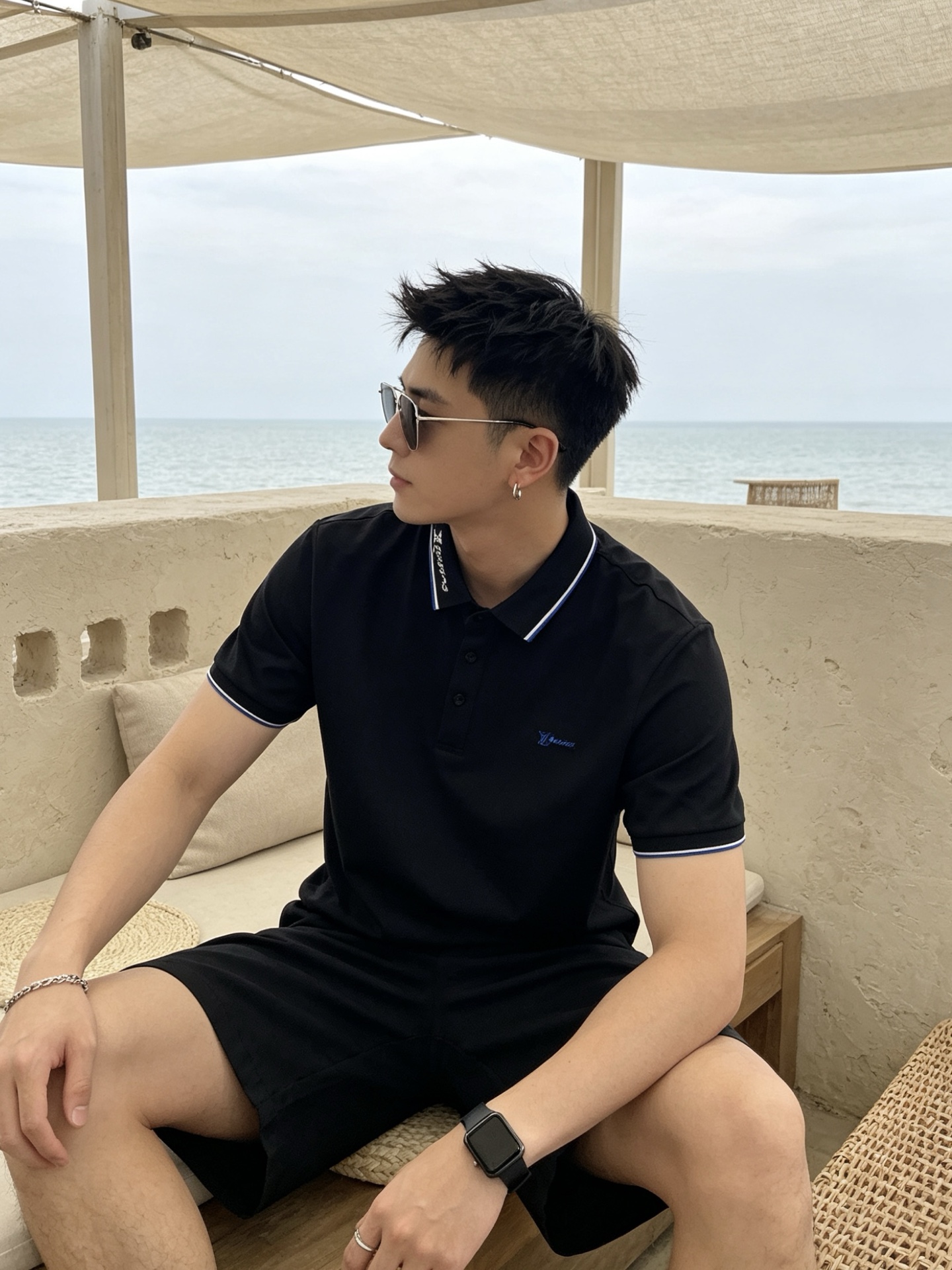 🔥 路易威登 Louis Vuitton 字母领刺绣短袖Polo衫📏 尺码：M-3XL💎 面料工艺甄选高