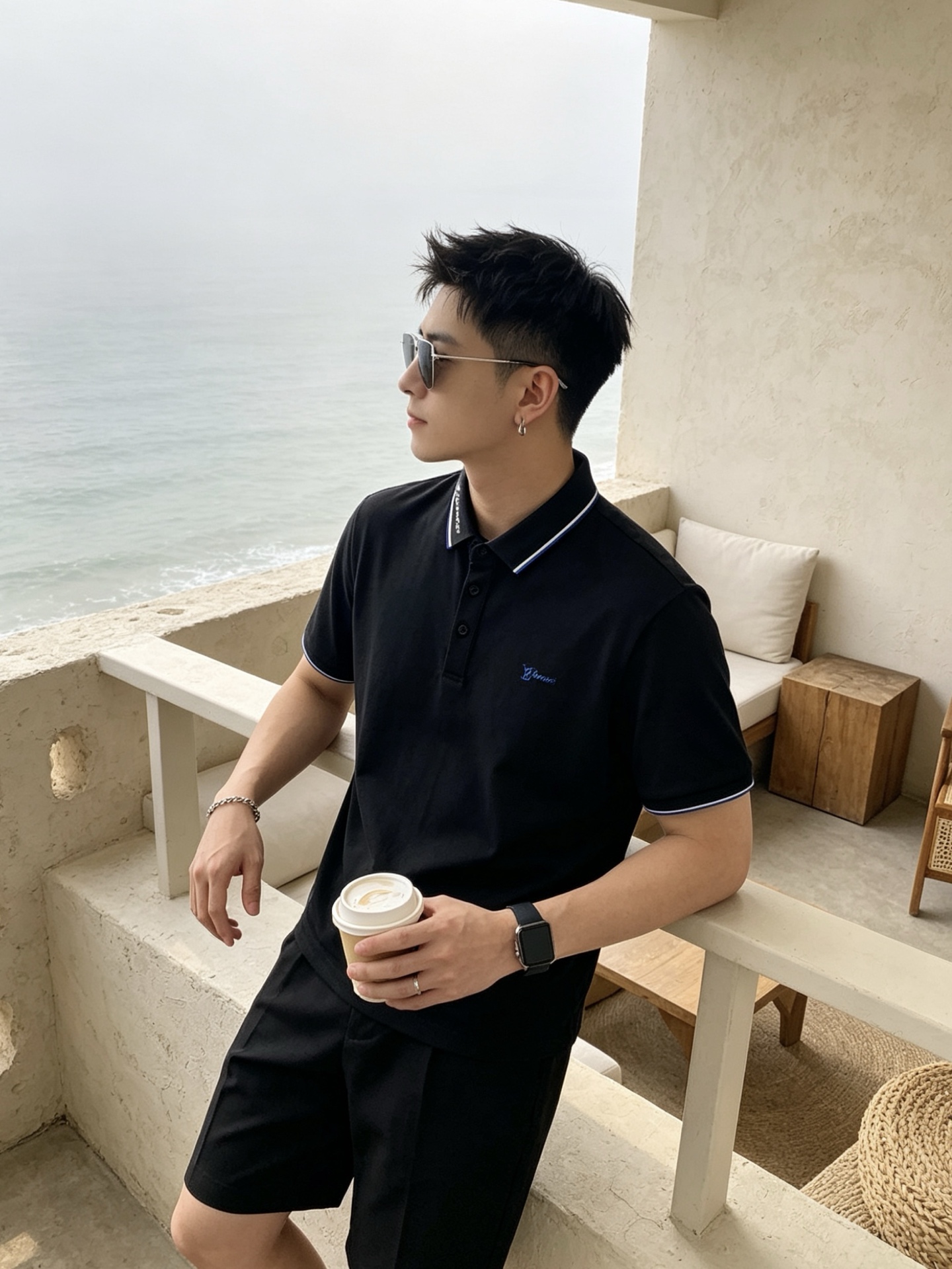 🔥 路易威登 Louis Vuitton 字母领刺绣短袖Polo衫📏 尺码：M-3XL💎 面料工艺甄选高