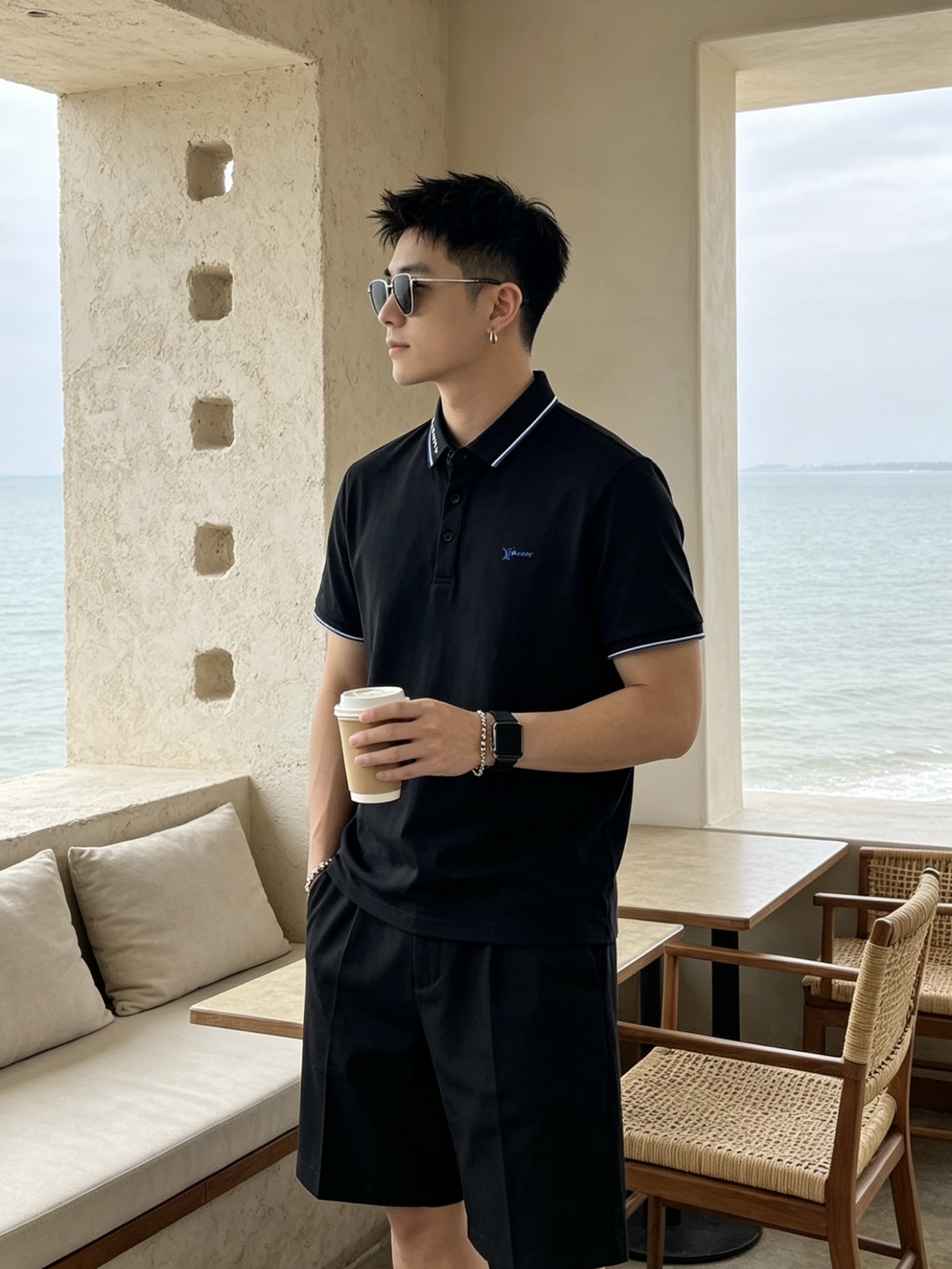 🔥 路易威登 Louis Vuitton 字母领刺绣短袖Polo衫📏 尺码：M-3XL💎 面料工艺甄选高