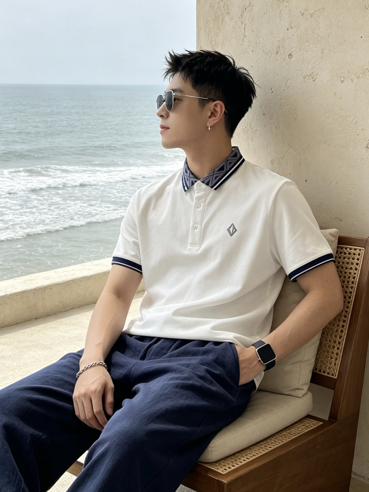 🔥 迪奥 Dior 菱形老花领刺绣短袖Polo衫📏 尺码：M-3XL💎 面料工艺甄选高支精梳珠地棉，触感