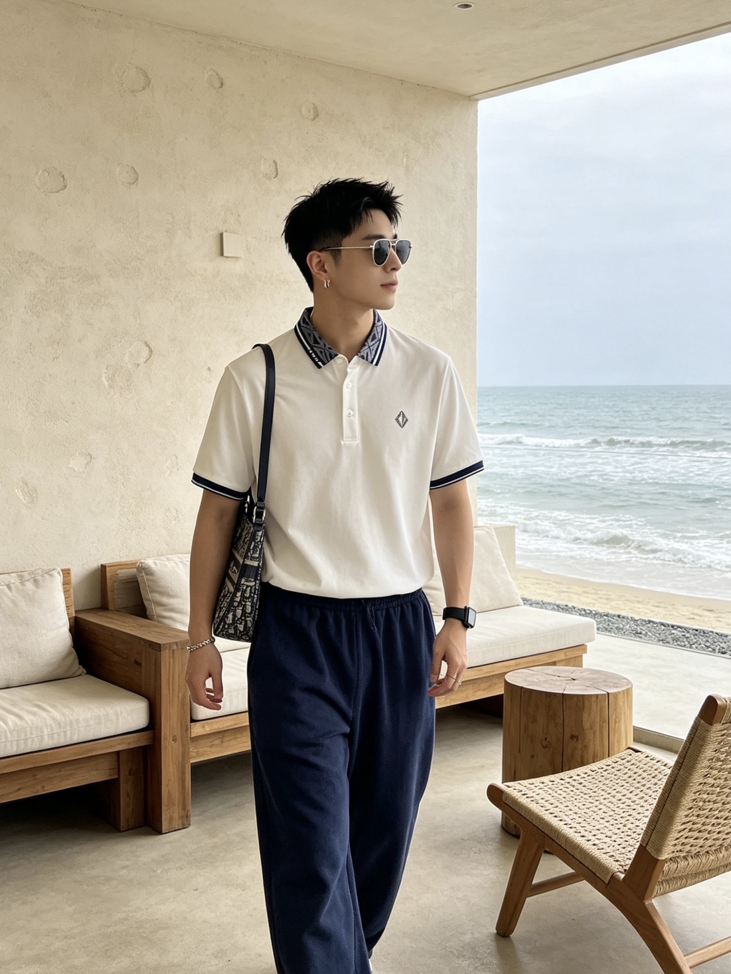 🔥 迪奥 Dior 菱形老花领刺绣短袖Polo衫📏 尺码：M-3XL💎 面料工艺甄选高支精梳珠地棉，触感