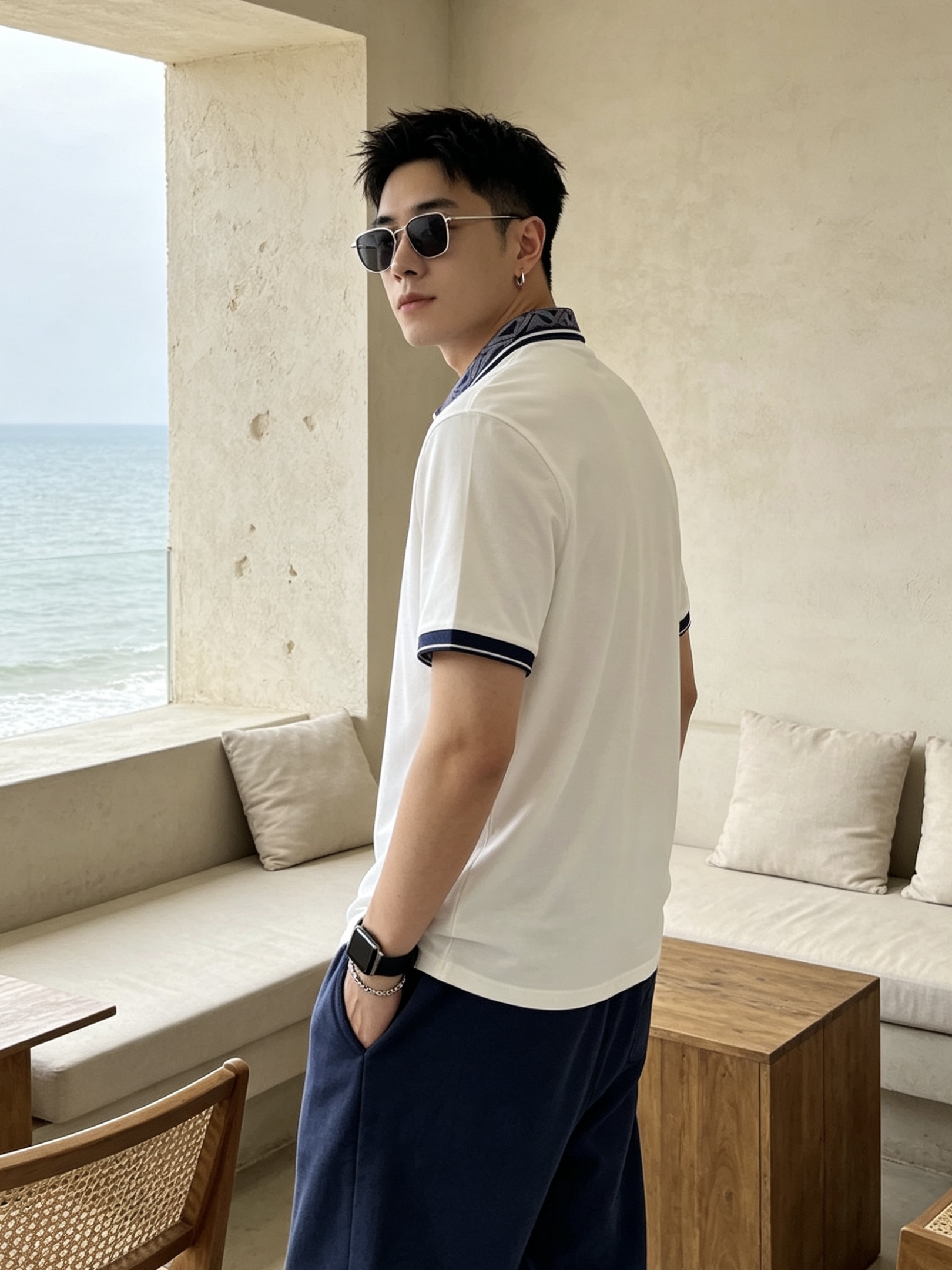 🔥 迪奥 Dior 菱形老花领刺绣短袖Polo衫📏 尺码：M-3XL💎 面料工艺甄选高支精梳珠地棉，触感