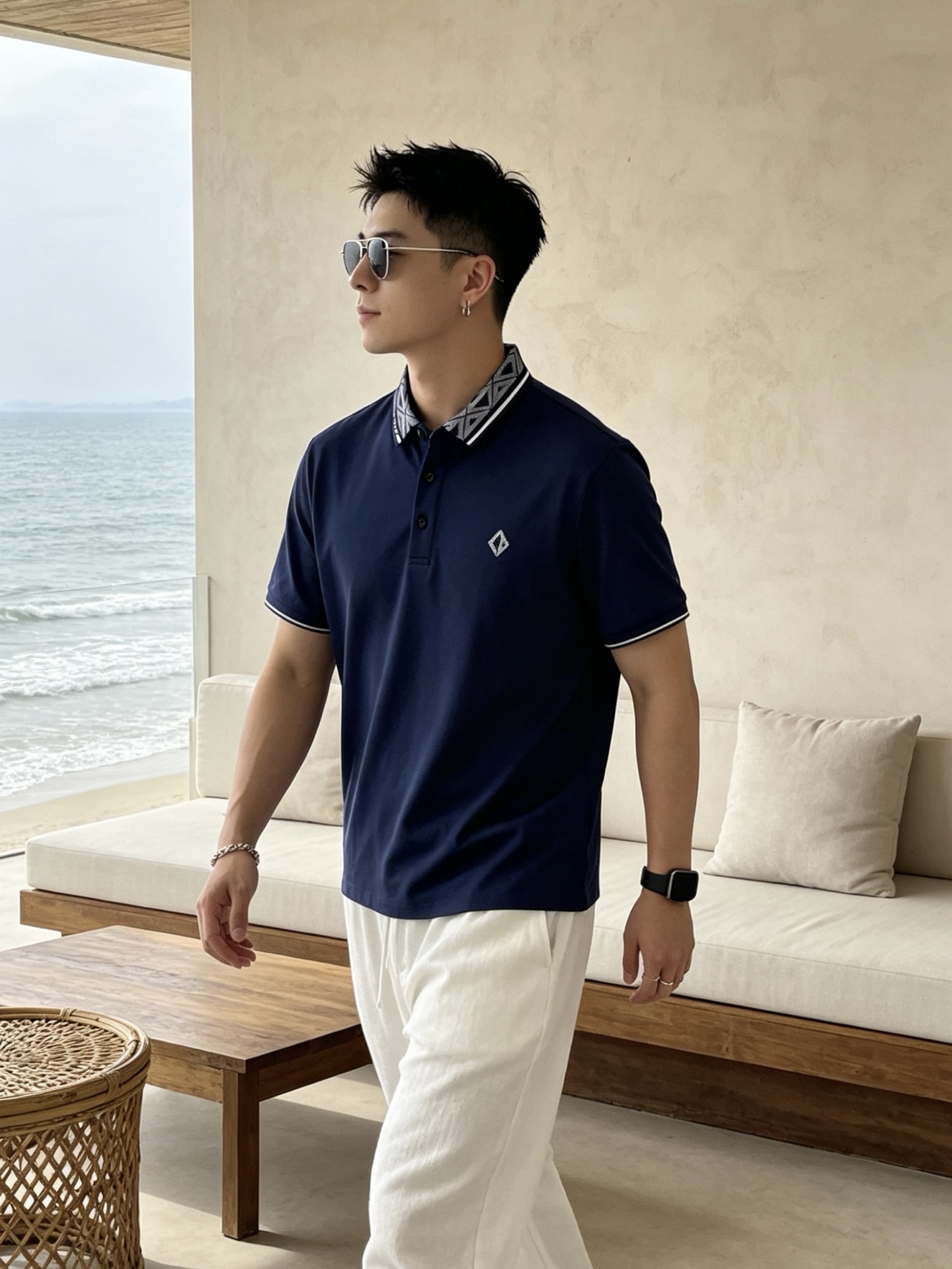 🔥 迪奥 Dior 菱形老花领刺绣短袖Polo衫📏 尺码：M-3XL💎 面料工艺甄选高支精梳珠地棉，触感