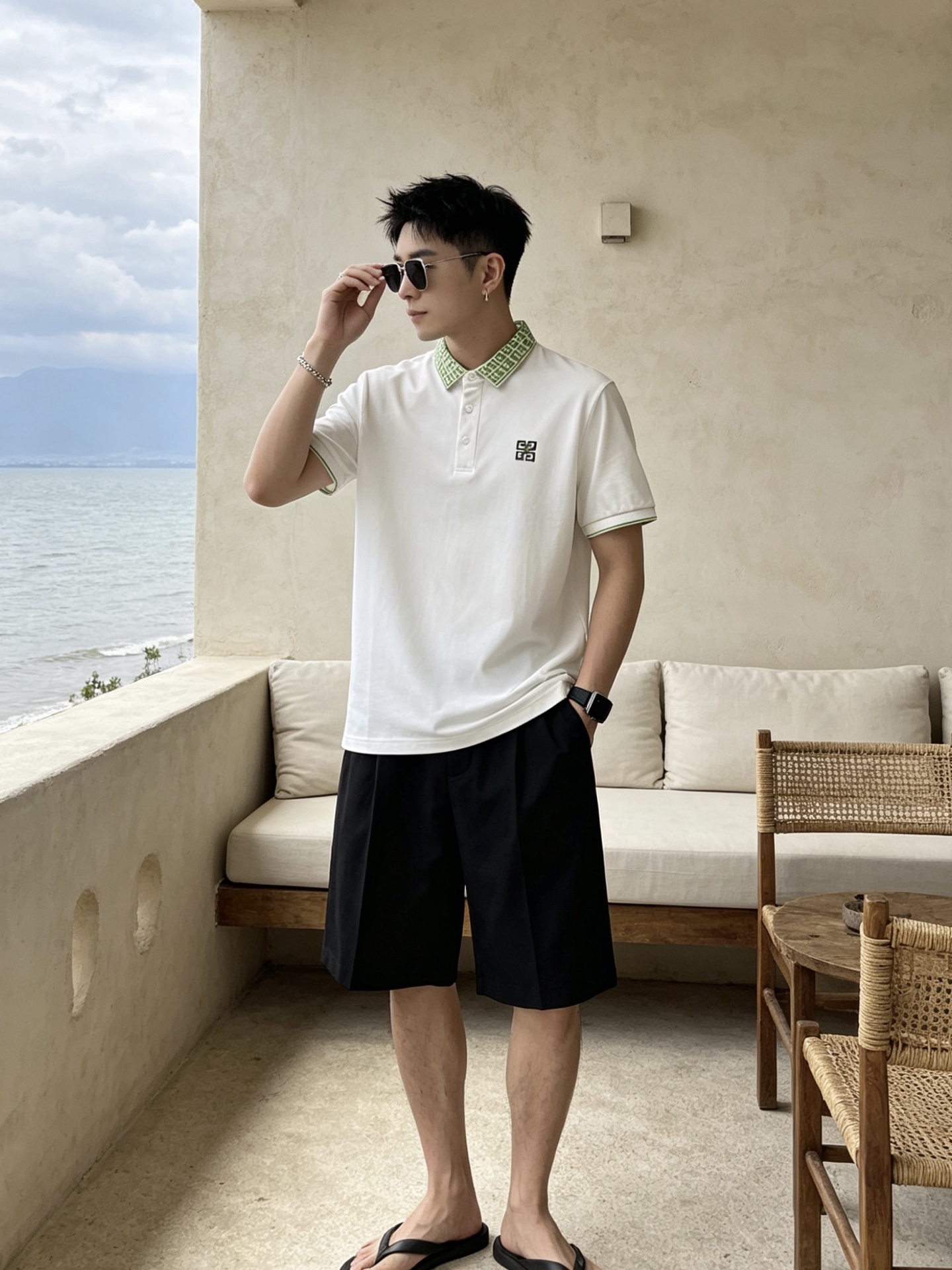 🔥 纪梵希 GIVENCHY 回纹领刺绣短袖Polo衫📏 尺码：M-3XL💎 面料工艺甄选高支精梳珠地棉