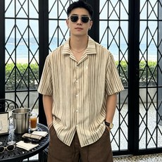 拉夫劳伦(Ralph Lauren)竖条纹古巴领短袖衬衫尺码M-XL|▫ 咖棕条纹/灰调条纹两色可选,低 拉夫劳伦(Ralph Lauren)竖条纹古巴领短袖衬衫尺码M-XL|▫ 咖棕条纹/灰调条纹两色可选,低
