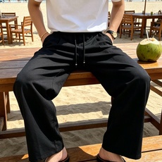 拉夫劳伦(Ralph Lauren)小马刺绣松紧腰阔腿休闲裤尺码S-XL|▫ 深灰竖纹/奶白两色可选,适 拉夫劳伦(Ralph Lauren)小马刺绣松紧腰阔腿休闲裤尺码S-XL|▫ 深灰竖纹/奶白两色可选,适