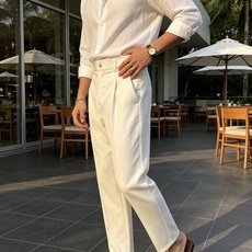 罗意威(LOEWE)金属腰扣垂感直筒西裤尺码S-XL|▫ 经典黑/白两色可选,适配T恤、衬衫、针织衫,轻 罗意威(LOEWE)金属腰扣垂感直筒西裤尺码S-XL|▫ 经典黑/白两色可选,适配T恤、衬衫、针织衫,轻