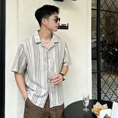 拉夫劳伦(Ralph Lauren)竖条纹古巴领短袖衬衫尺码M-XL|▫ 咖棕条纹/灰调条纹两色可选,低 拉夫劳伦(Ralph Lauren)竖条纹古巴领短袖衬衫尺码M-XL|▫ 咖棕条纹/灰调条纹两色可选,低