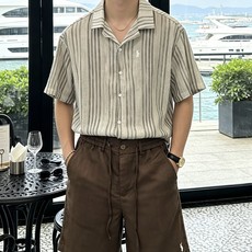 拉夫劳伦(Ralph Lauren)竖条纹古巴领短袖衬衫尺码M-XL|▫ 咖棕条纹/灰调条纹两色可选,低 拉夫劳伦(Ralph Lauren)竖条纹古巴领短袖衬衫尺码M-XL|▫ 咖棕条纹/灰调条纹两色可选,低