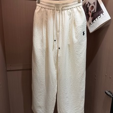 拉夫劳伦(Ralph Lauren)小马刺绣松紧腰阔腿休闲裤尺码S-XL|▫ 深灰竖纹/奶白两色可选,适 拉夫劳伦(Ralph Lauren)小马刺绣松紧腰阔腿休闲裤尺码S-XL|▫ 深灰竖纹/奶白两色可选,适